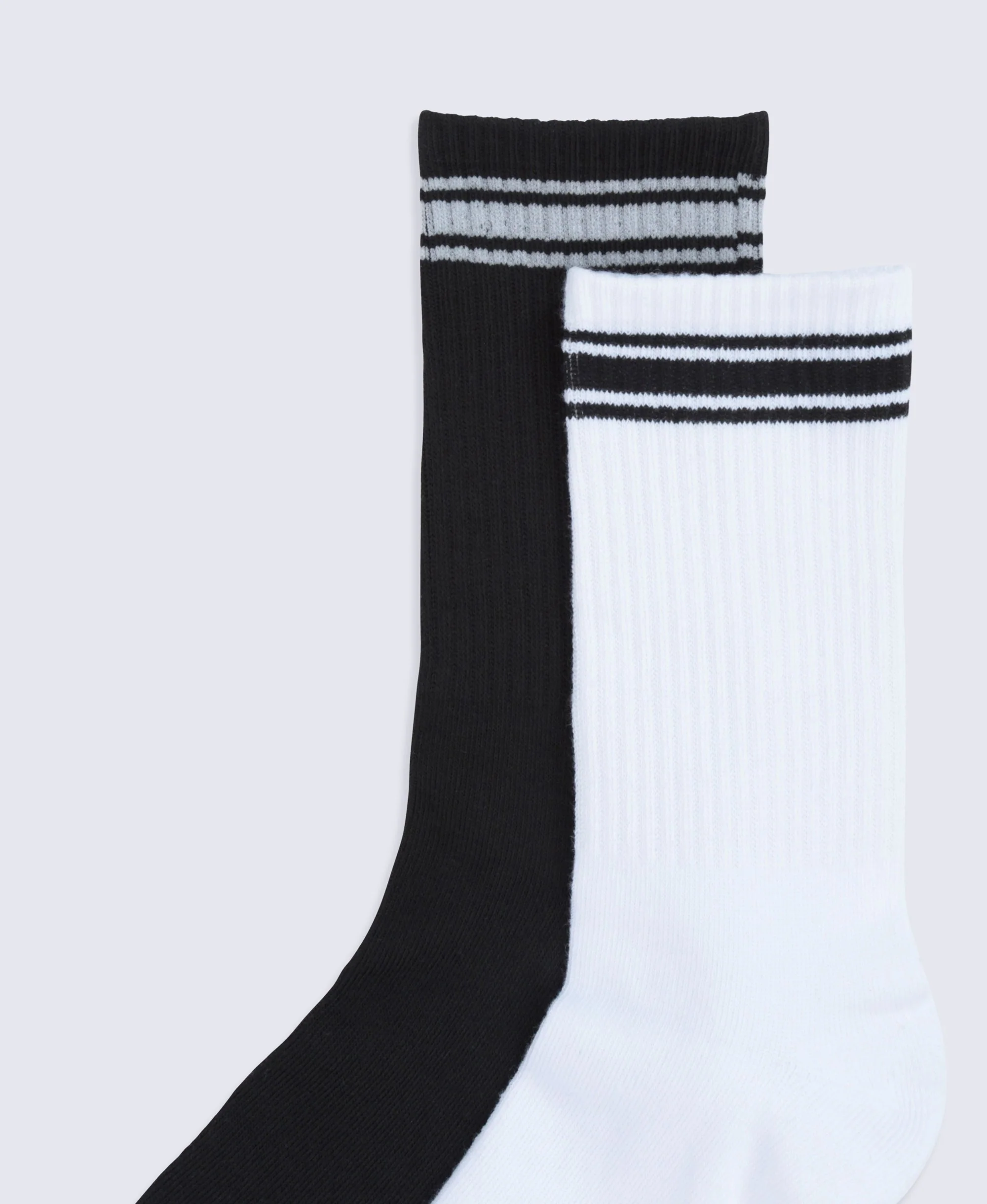 Active Mid Calf Socks - 2 Pack - White - Image 4