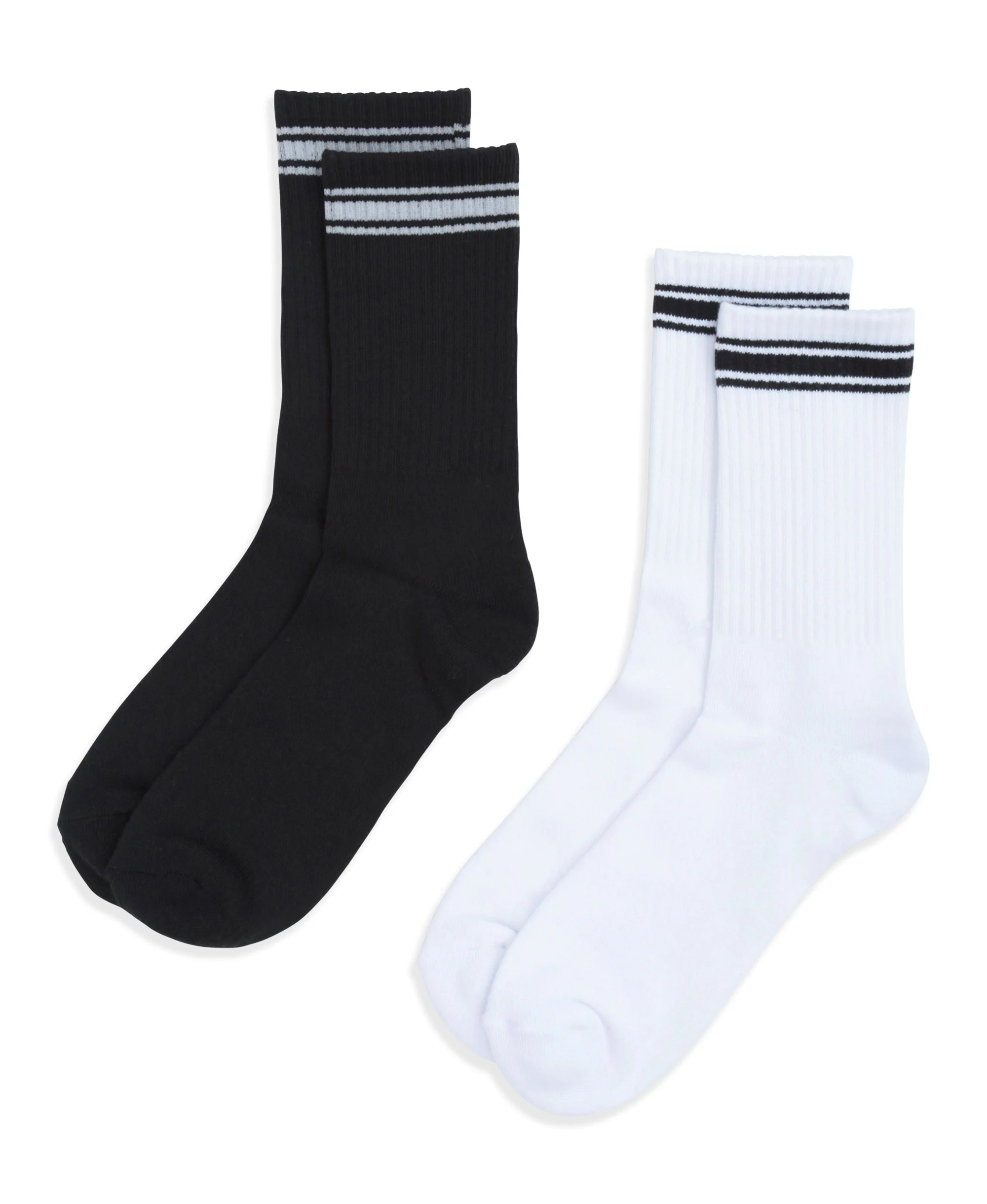 Active Mid Calf Socks - 2 Pack - White - Image 5