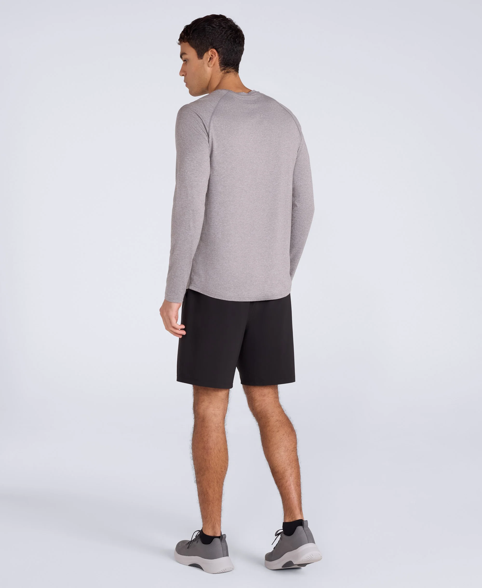 Albie Mens Stretch Active Shorts - Black - Image 4