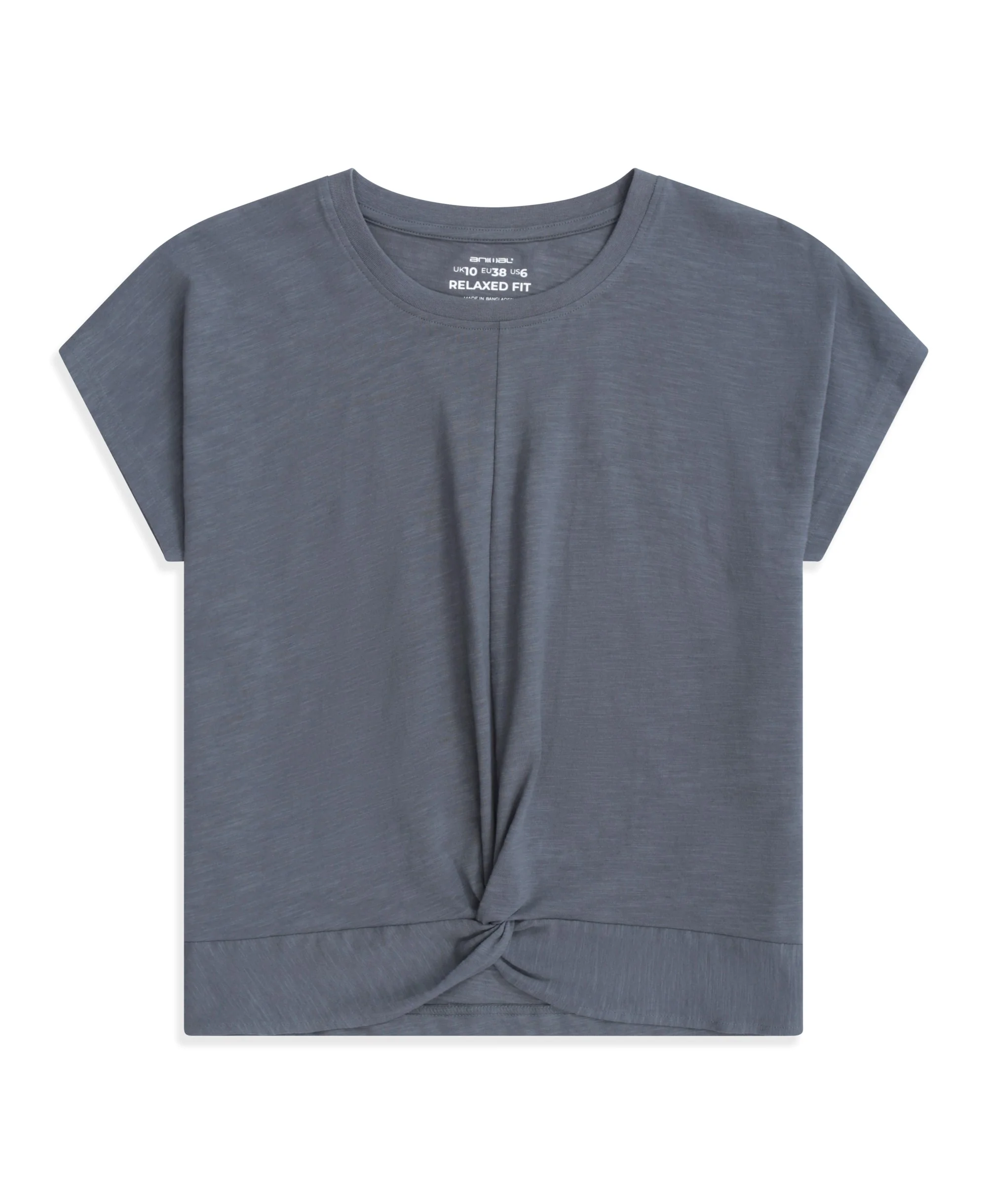 Animal Aria Knot Front T-Shirt - Charcoal - Image 6