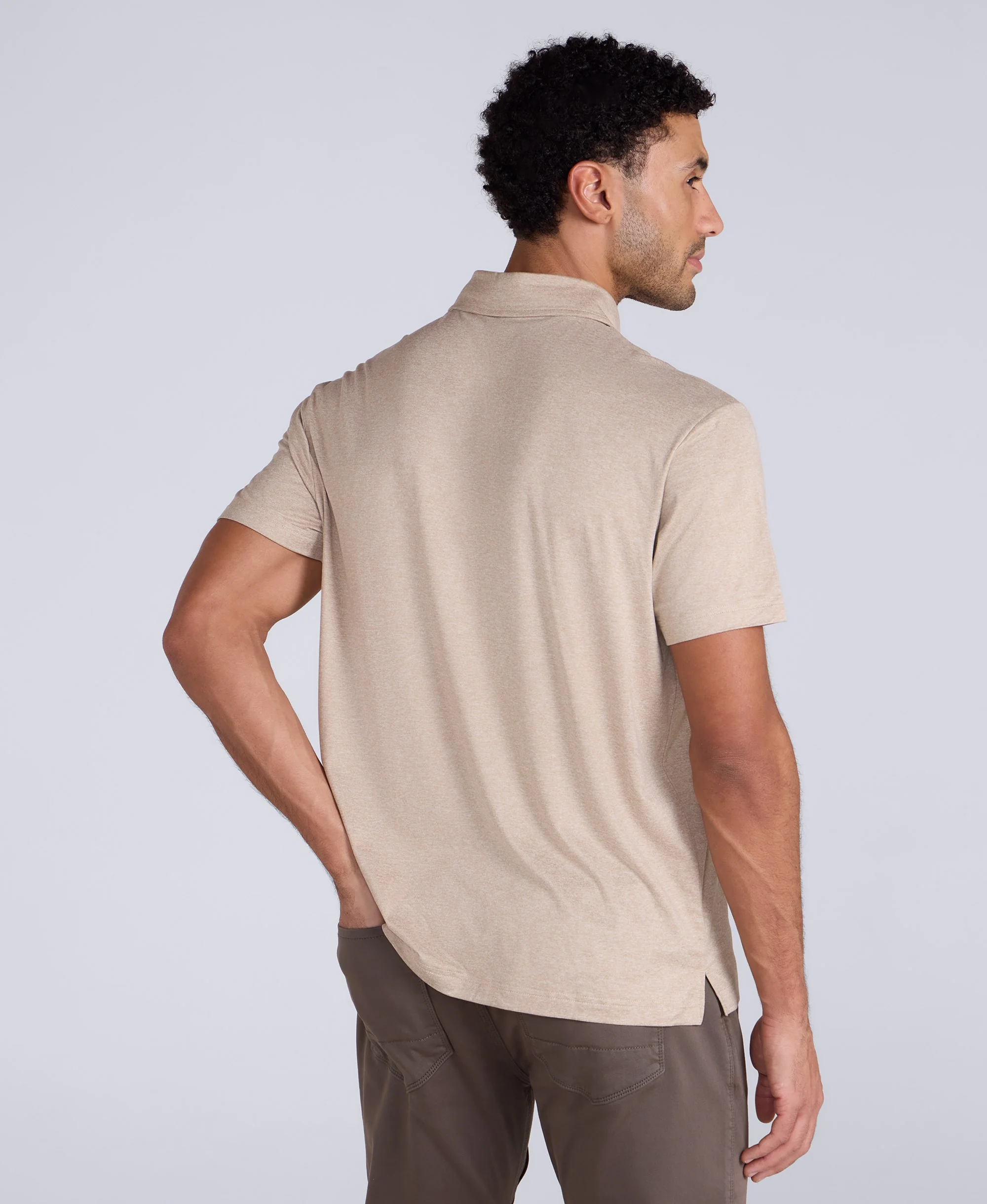 Animal Mens Super Soft Polo Shirt - Light Grey - Image 3