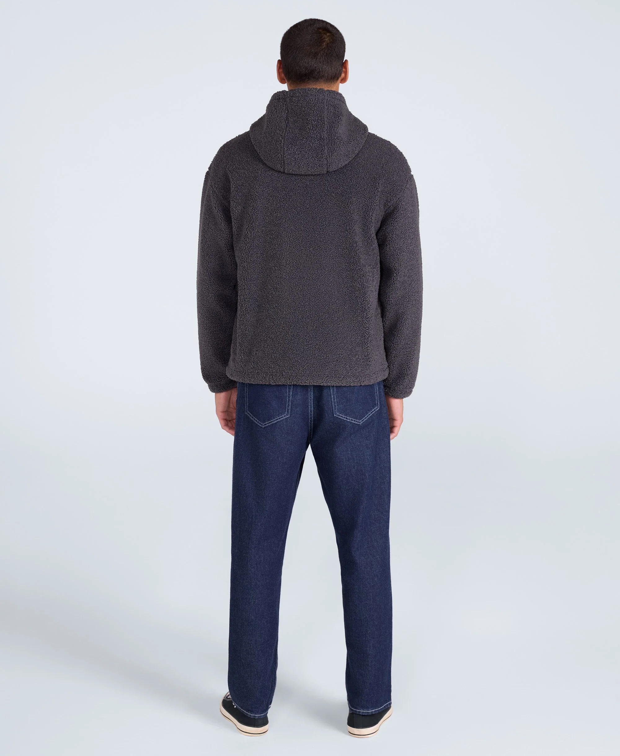 Waeys Mens Borg Fleece - Charcoal - Image 5