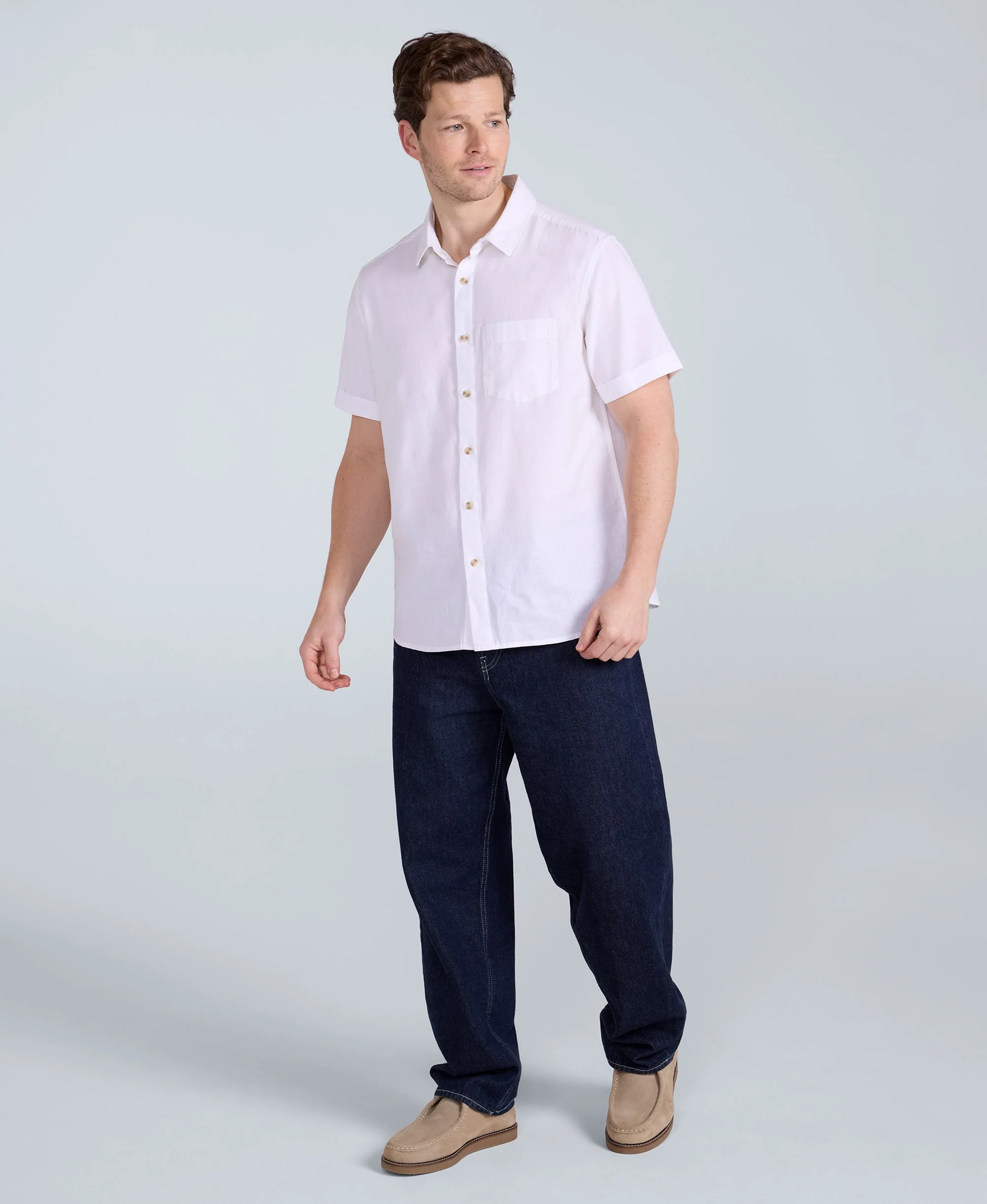Bayside Mens Shirt - White - Image 2