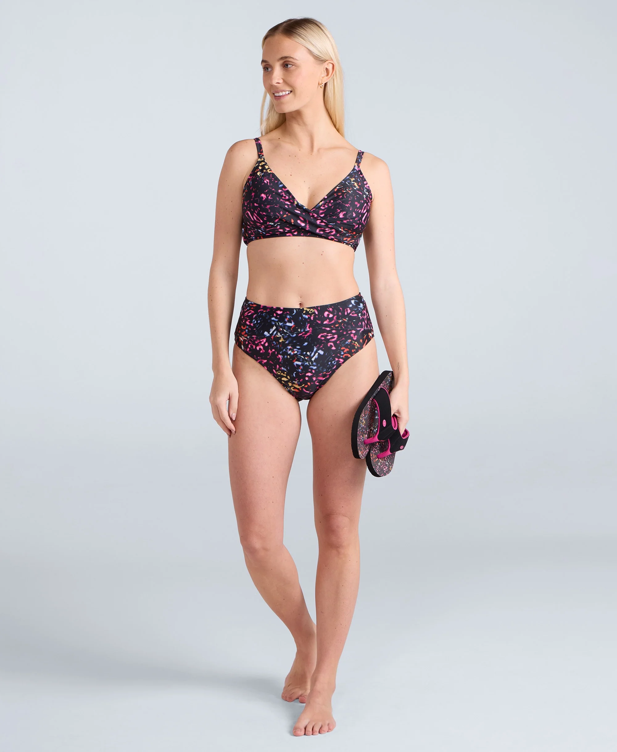 Bondi Womens Wrap Bikini Bottoms - Jet Black - Image 4