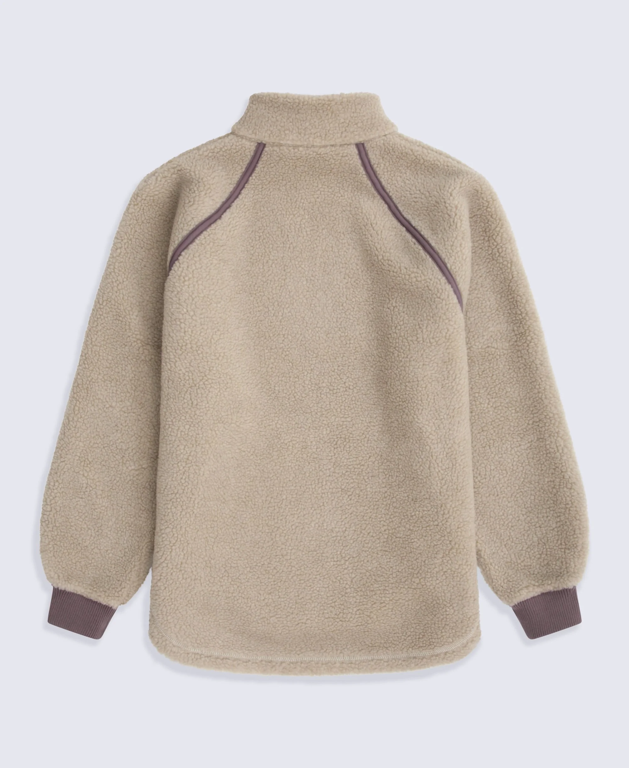 Bonnie Womens Trim Borg Jacket - Dark Beige - Image 7