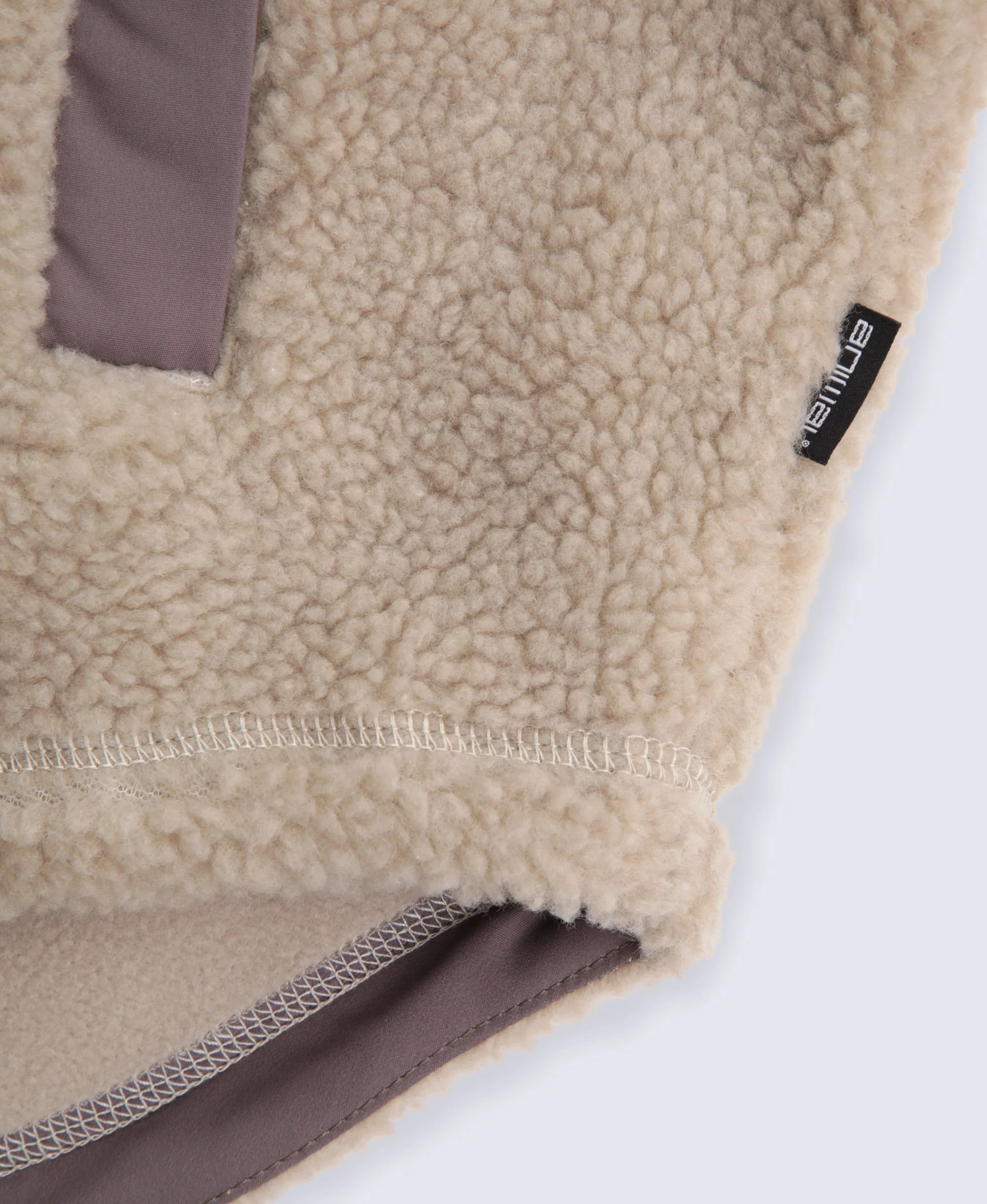 Bonnie Womens Trim Borg Jacket - Dark Beige - Image 9