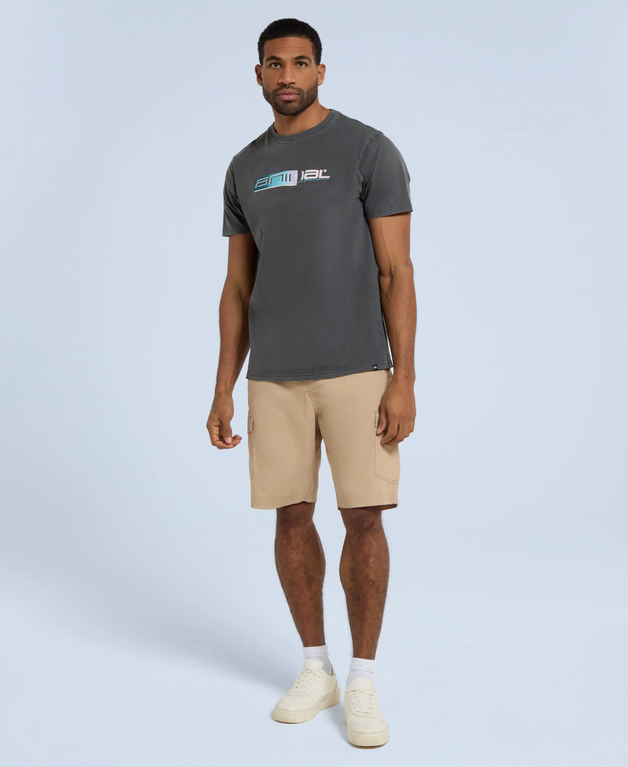 Chase Mens Graphic Relaxed T-Shirt - Charcoal - Image 3