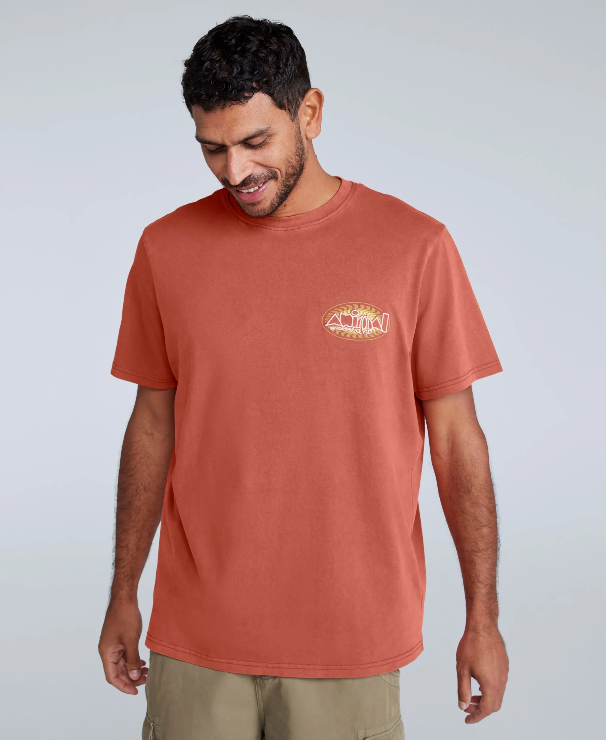 Chase Mens Graphic Relaxed T-Shirt - Burnt Orange - Image 2