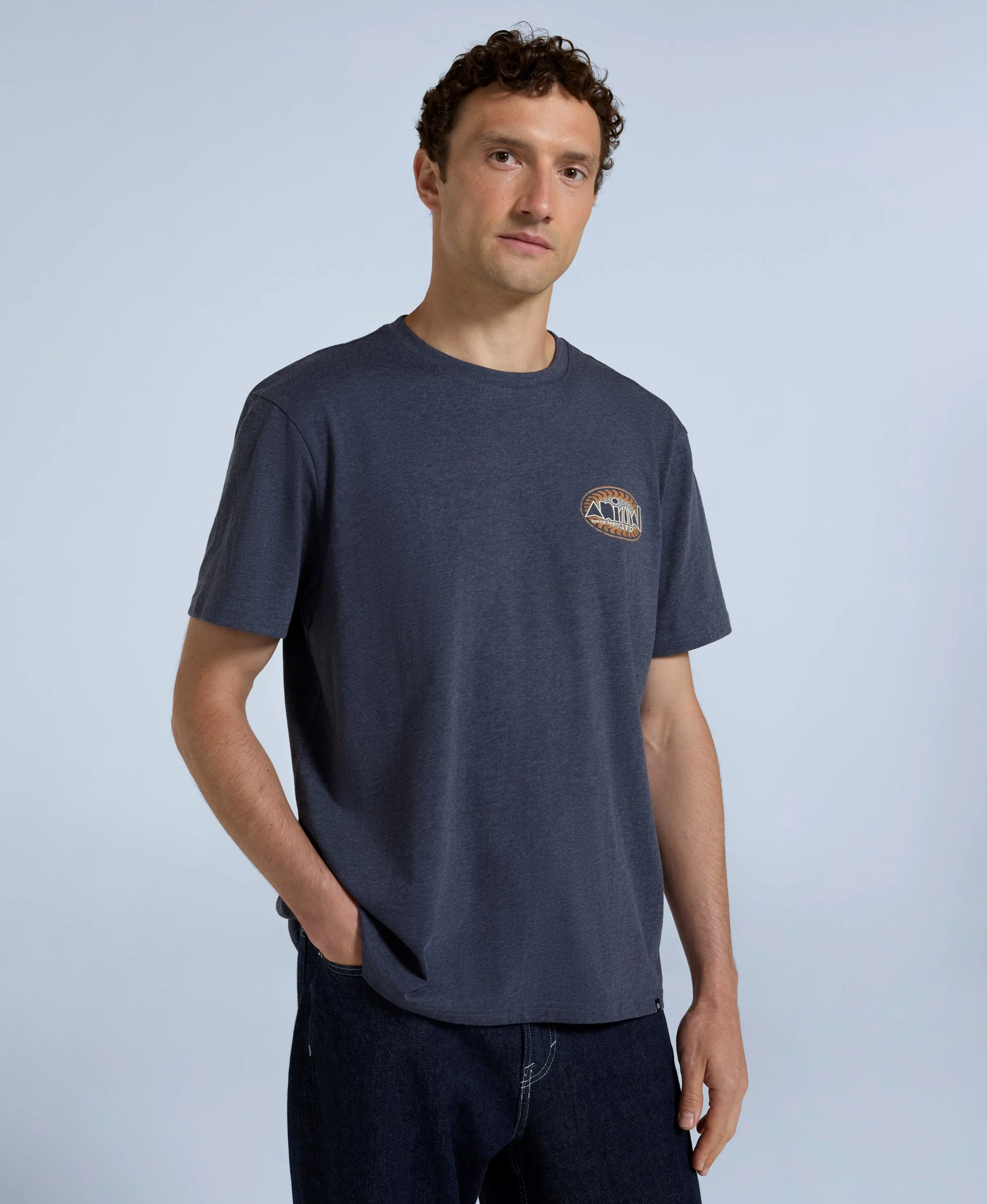 Chase Mens Graphic Relaxed T-Shirt - Dark Blue - Image 3