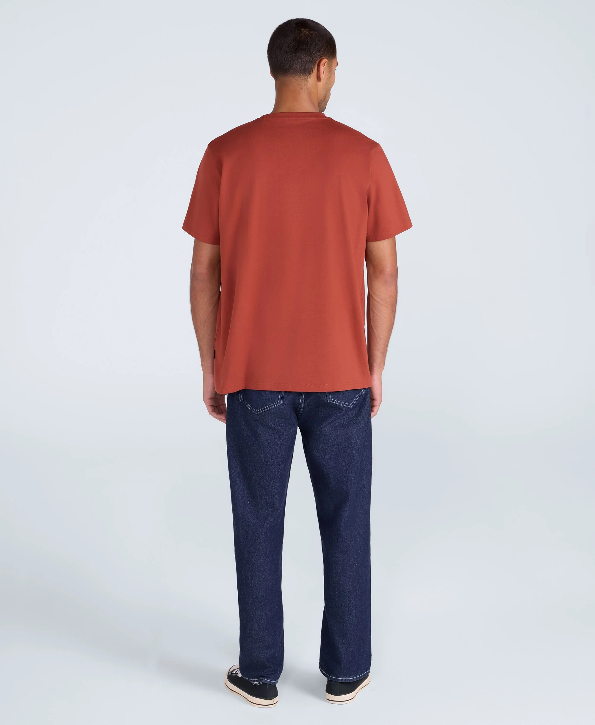 Chase Mens Plain Relaxed T-Shirt - Orange - Image 4