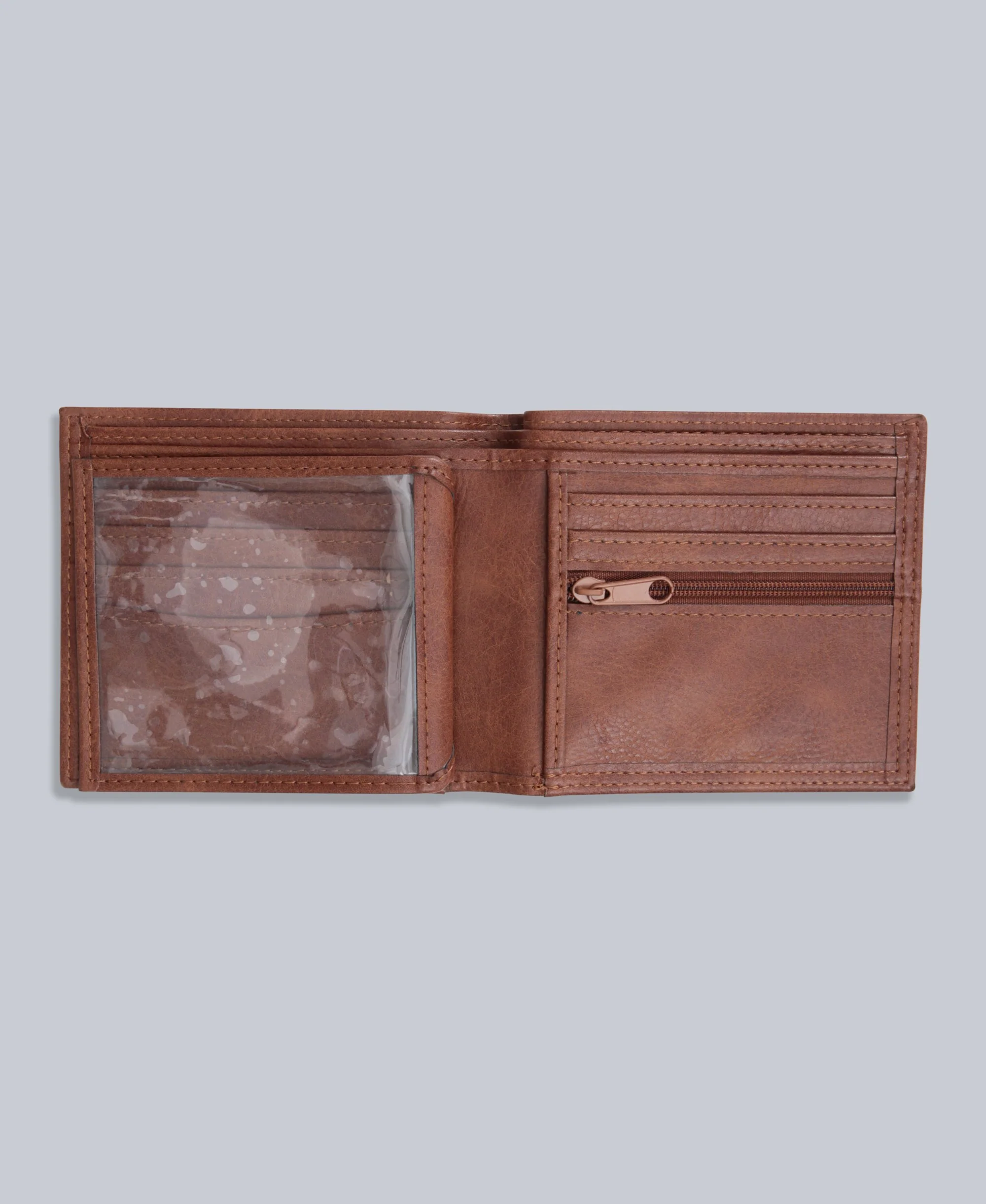 Classic Wallet with Coin Purse - Tan - Image 3