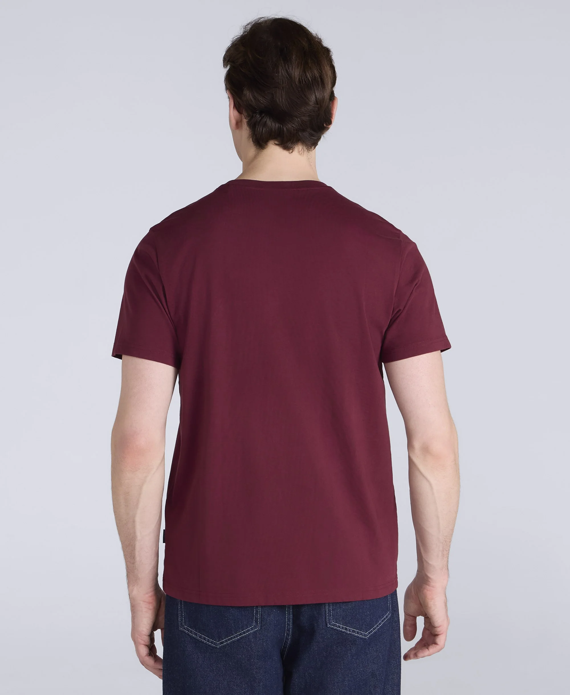 Classico Mens T-Shirt - Dark Burgundy - Image 3