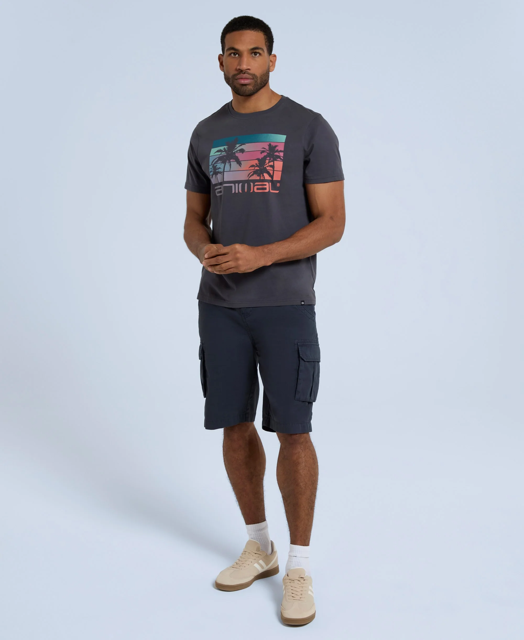 Classico Wave Mens T-Shirt - Charcoal - Image 3