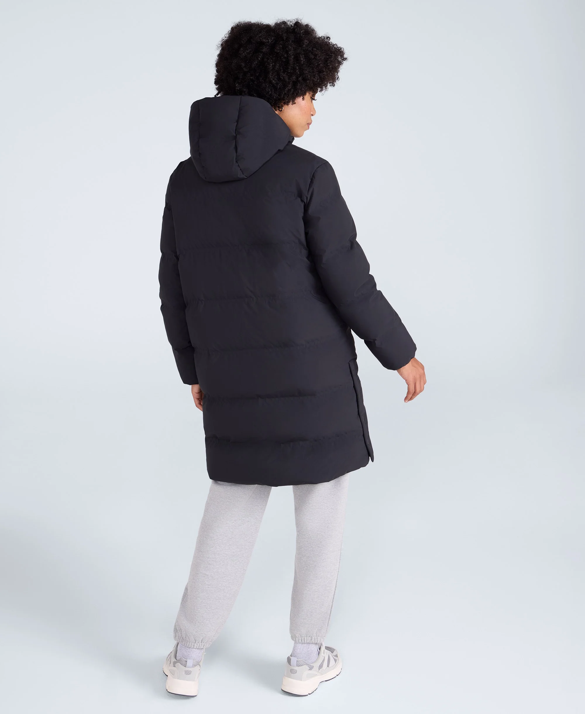Cosi Cloud Womens Mid Length Down Coat - Black - Image 4