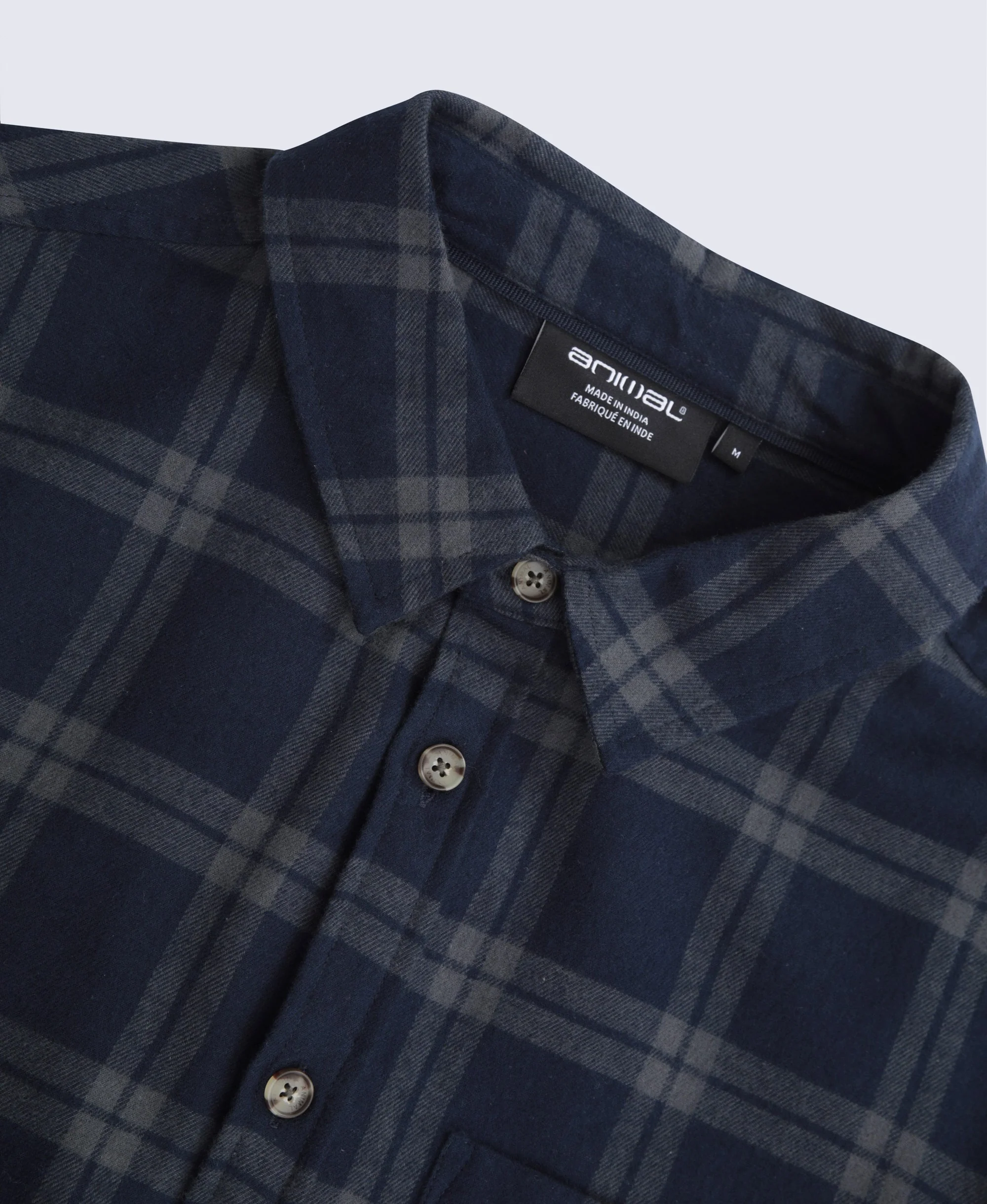 Cove Mens Flannel Shirt - Blue - Image 7
