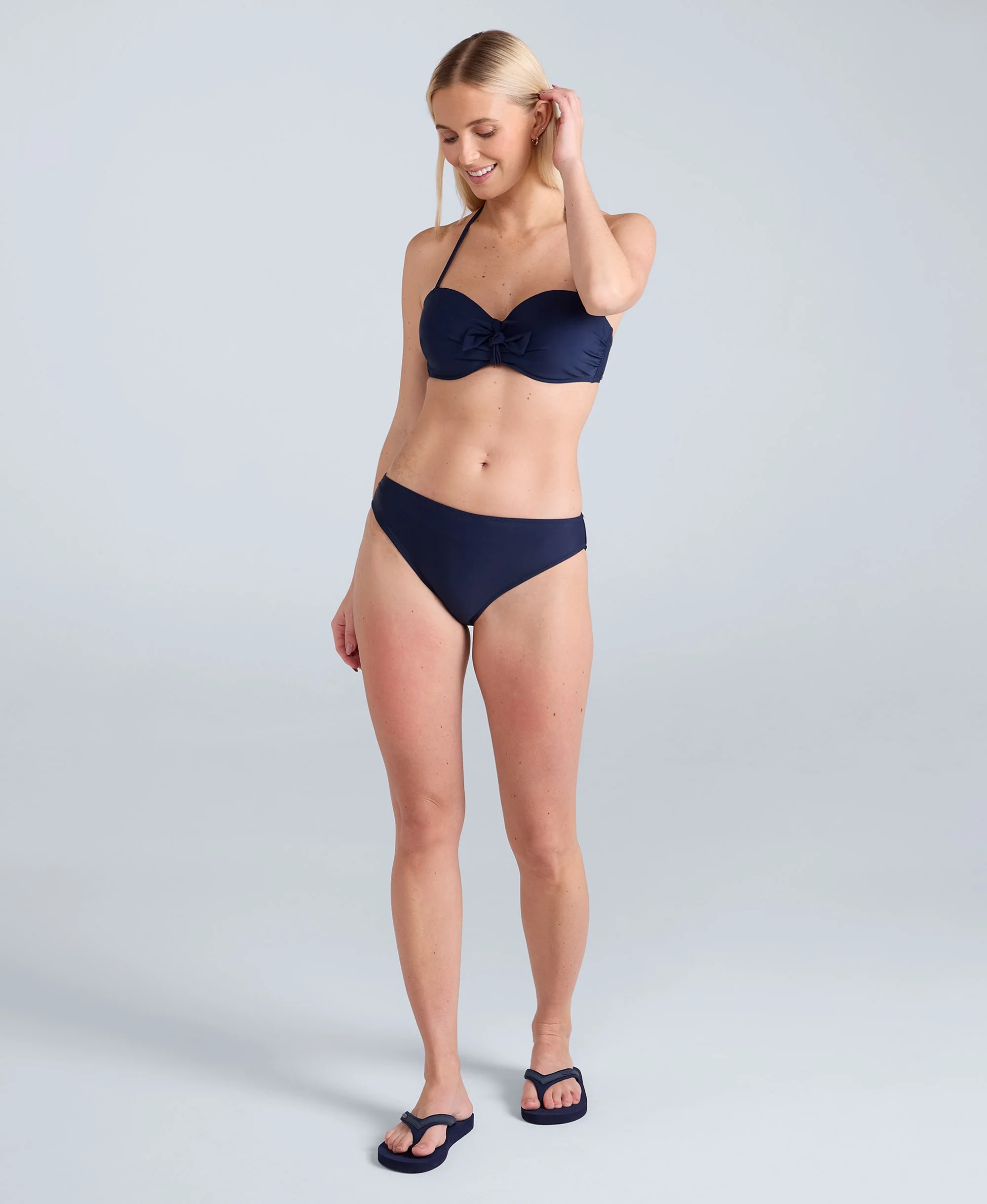 Docks Womens Printed Bikini Bottoms - Dark Blue - Image 2