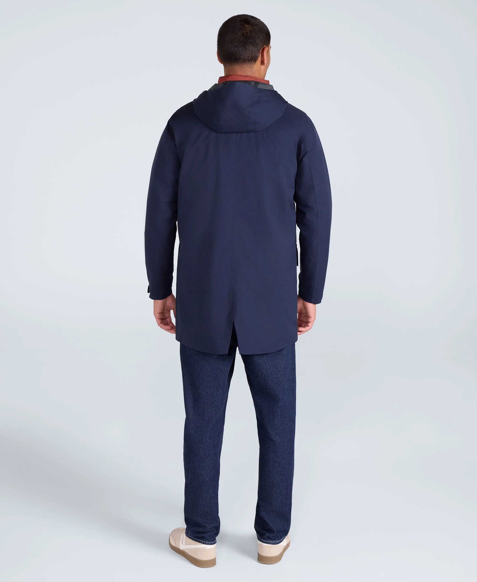Elements Mens Longline 2.5 Layer Waterproof Jacket - Navy - Image 3