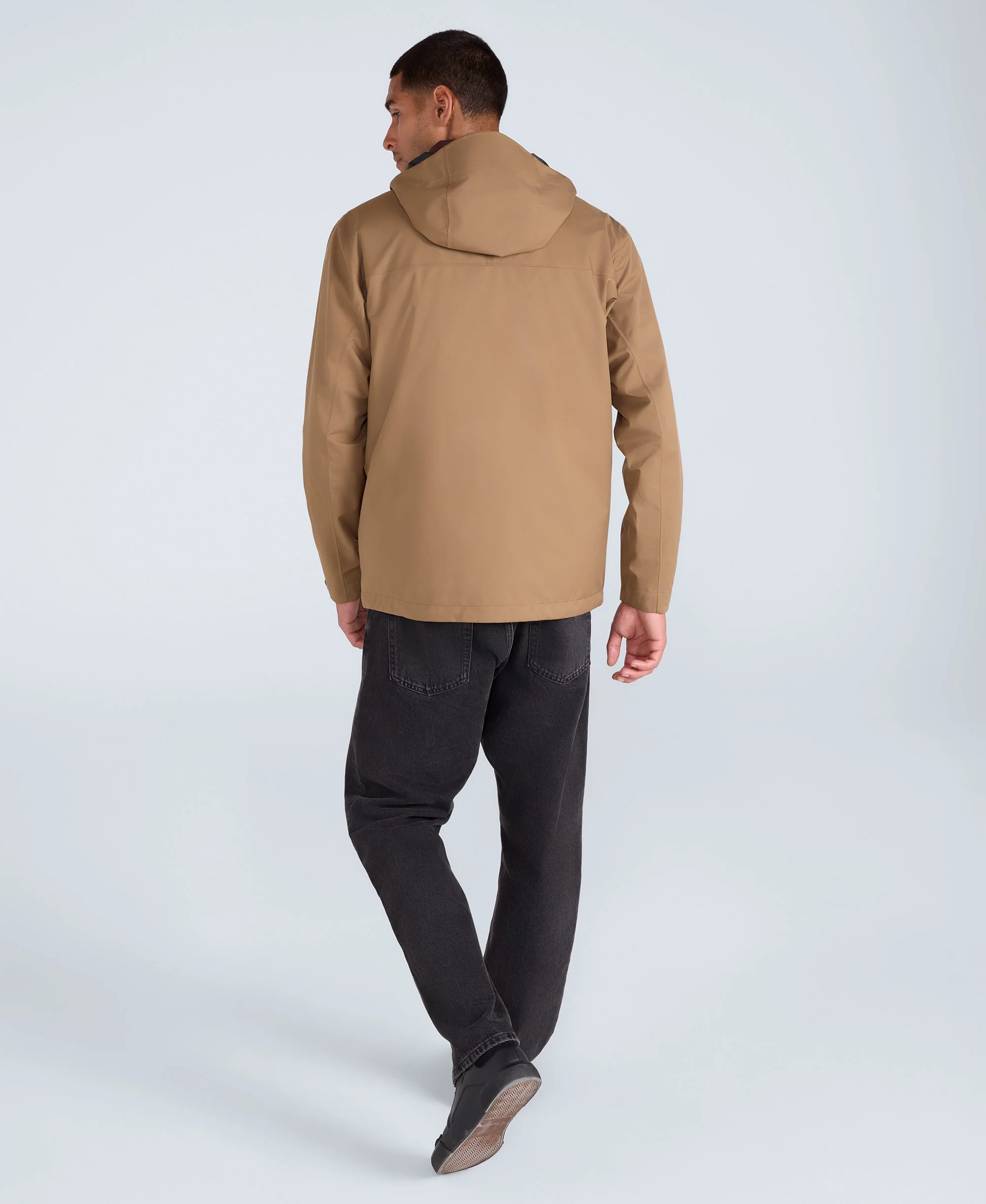 Elements Mens 2.5 Layer Waterproof Jacket - Tan - Image 5