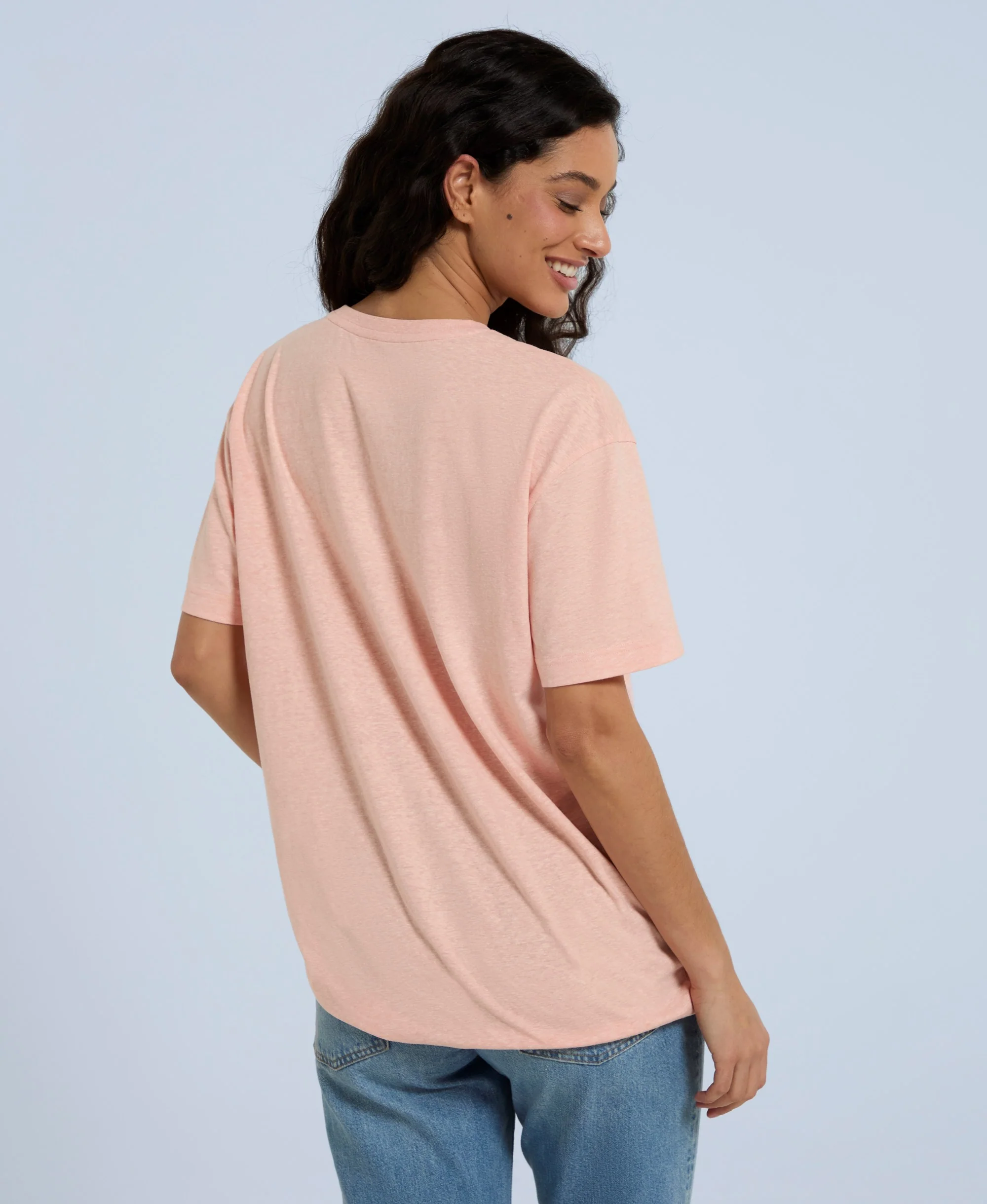Elena Womens Pocket T-Shirt - Coral - Image 4