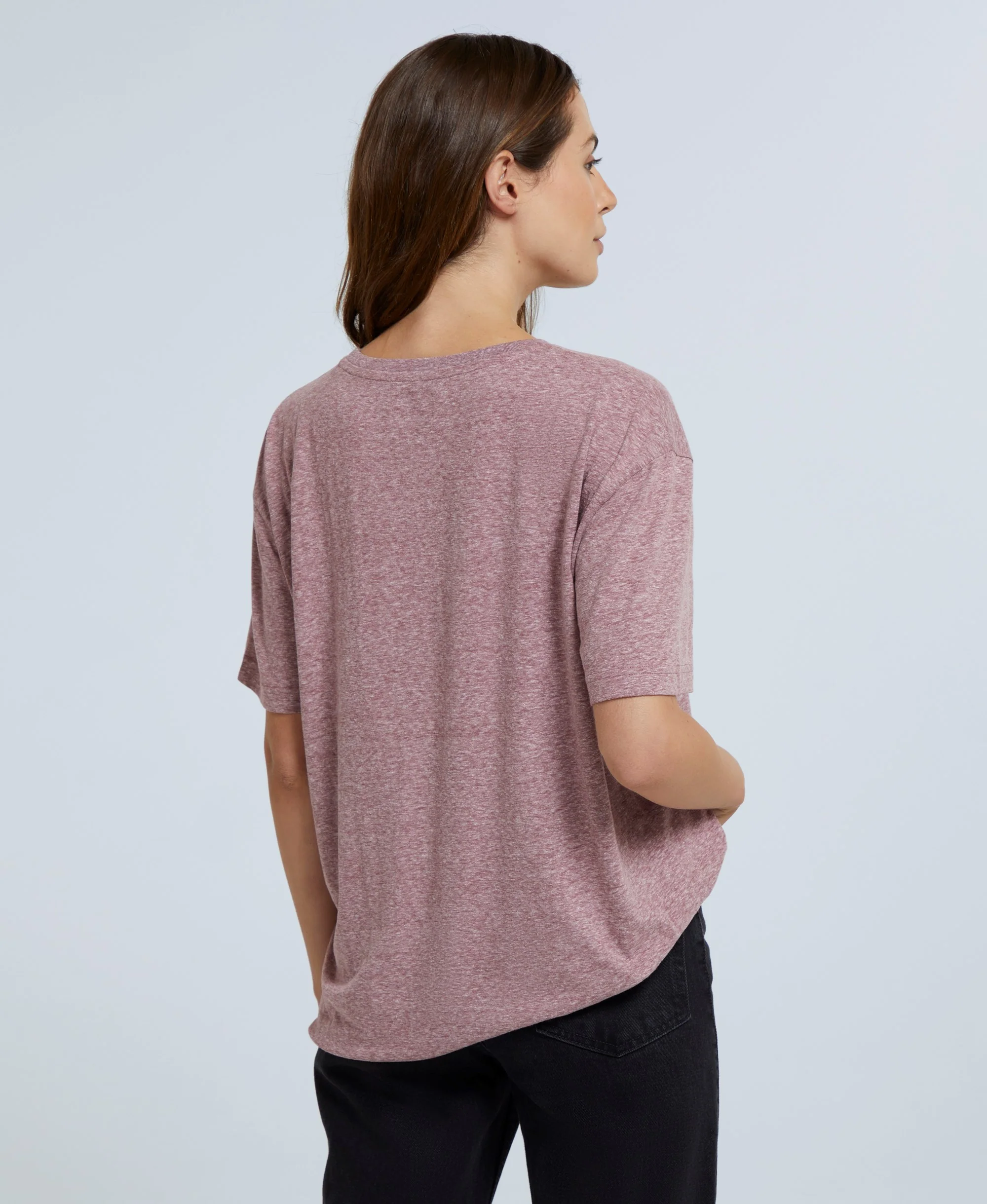 Elena Womens T-Shirt - Burgundy - Image 4
