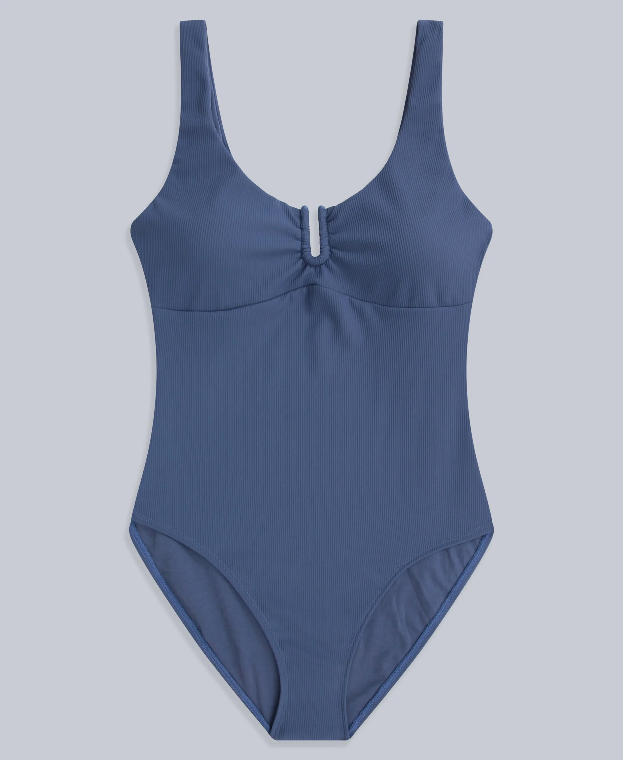 Florence Womens Rib Swimsuit - Navy - Image 5
