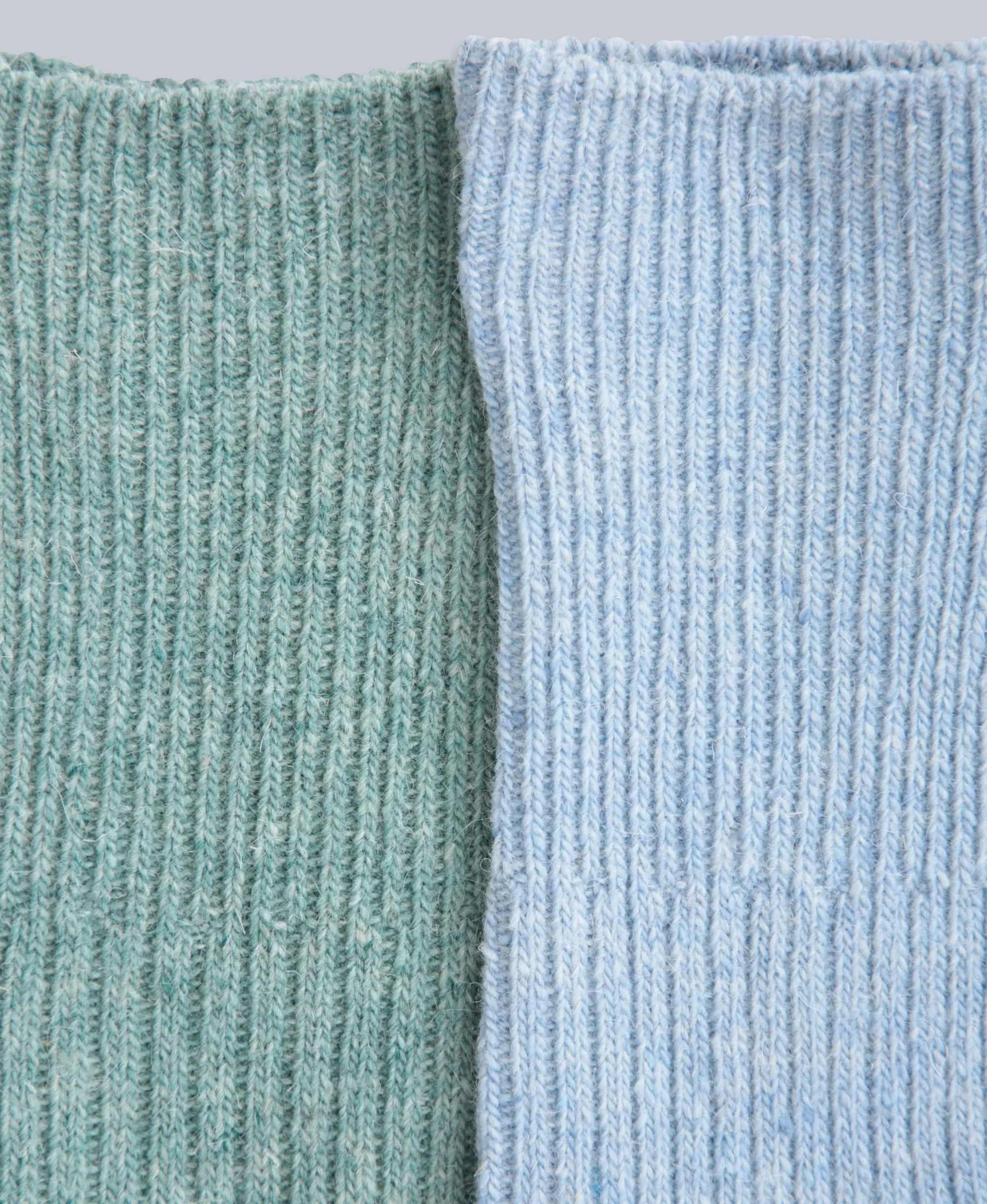 Francis Womens Merino Mid Calf Socks - 2 Pack - Light Blue - Image 6