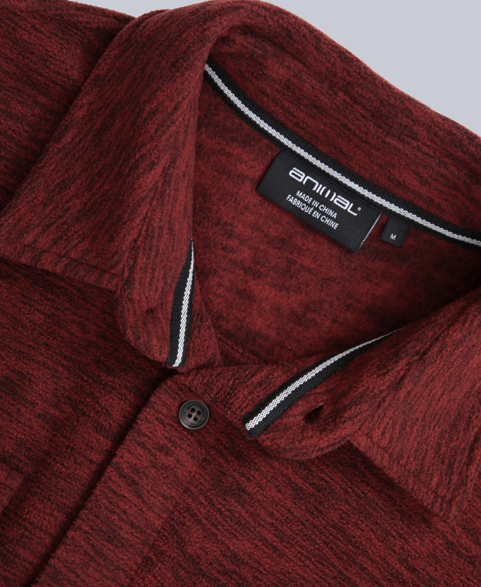 George Mens Fleece Shirt - Red - Image 7