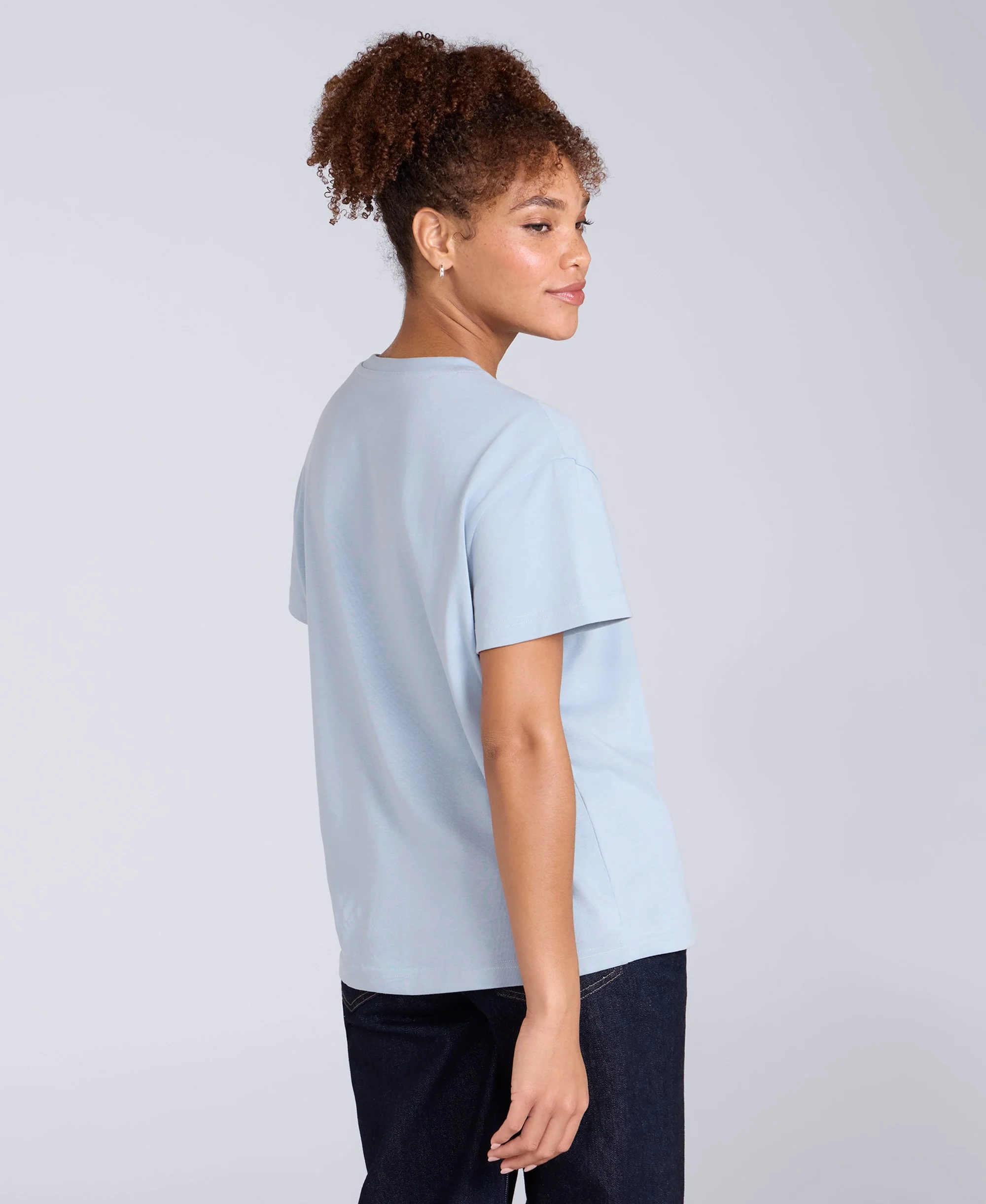 Grace Womens Heavyweight T-Shirt - Blue - Image 3