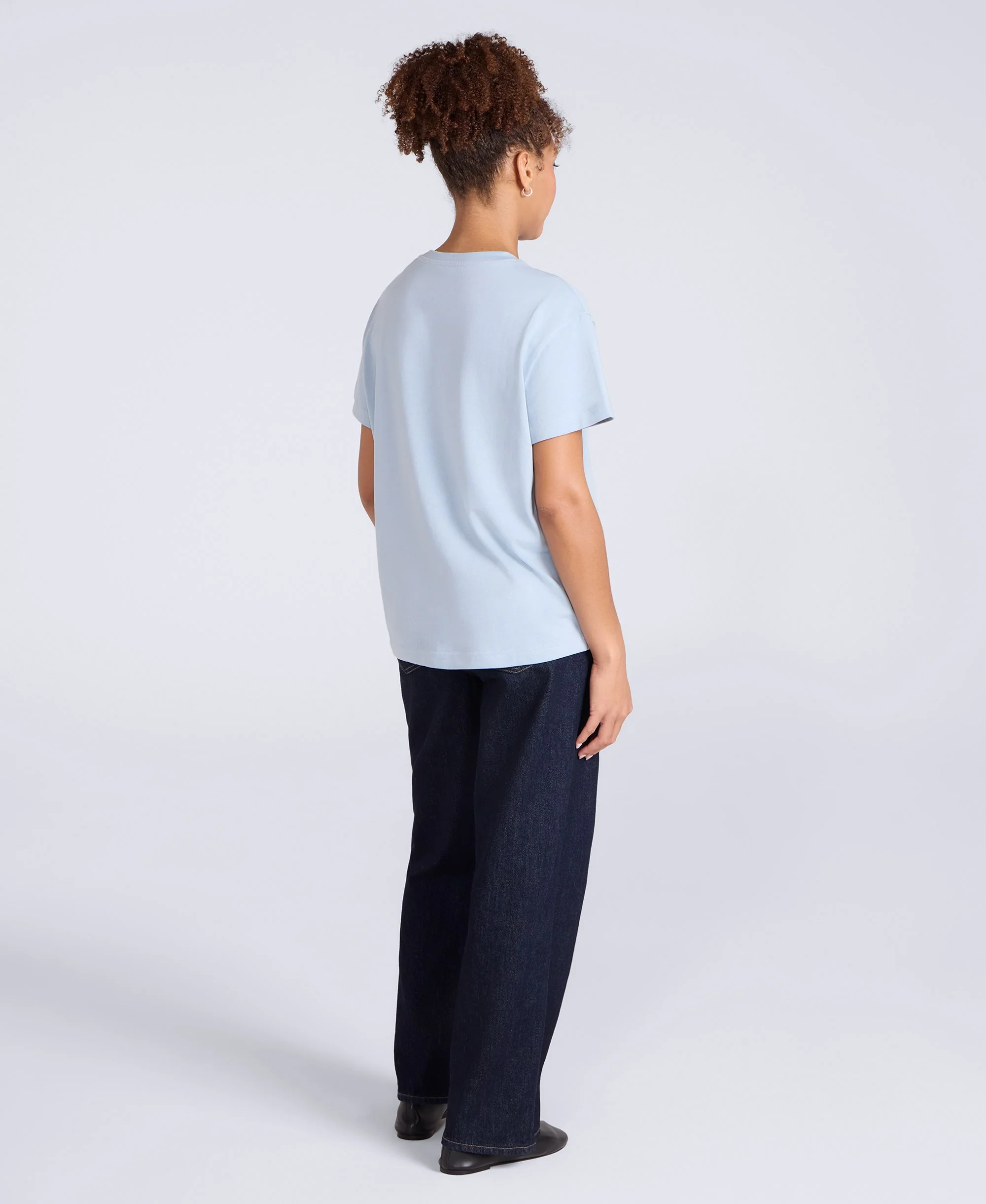 Grace Womens Heavyweight T-Shirt - Blue - Image 4