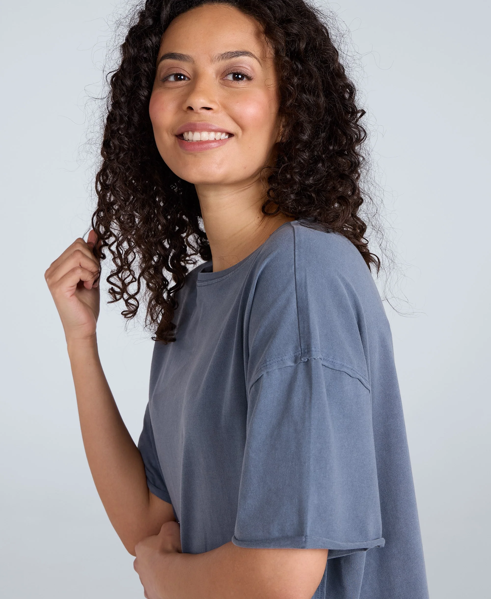 Harper Womens Oversized T-Shirt - Petrol - Image 4