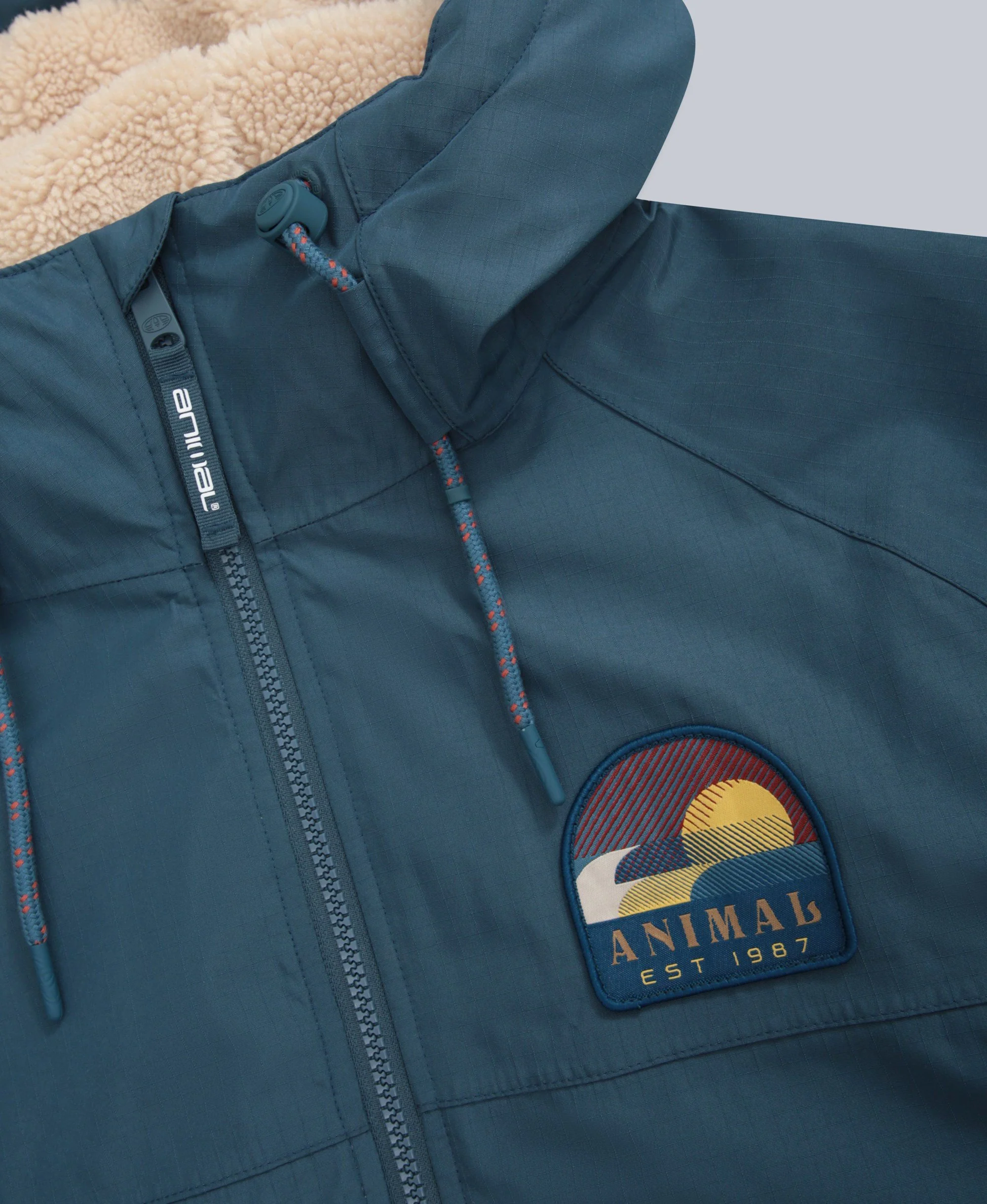 Hazey Mens Waterproof Beach Parka - Blue - Image 8