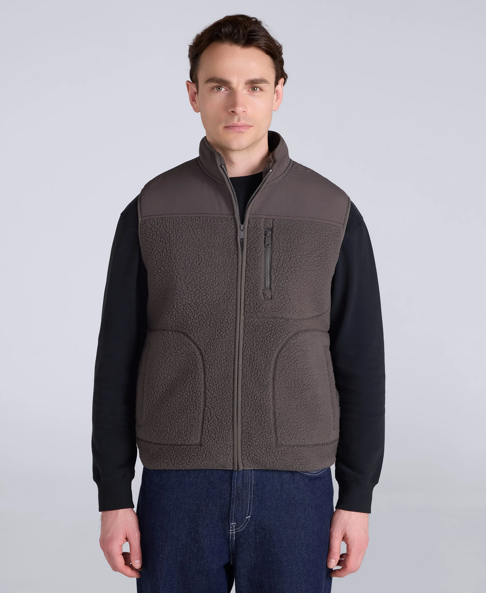 Henrick Mens Borg Gilet - Khaki