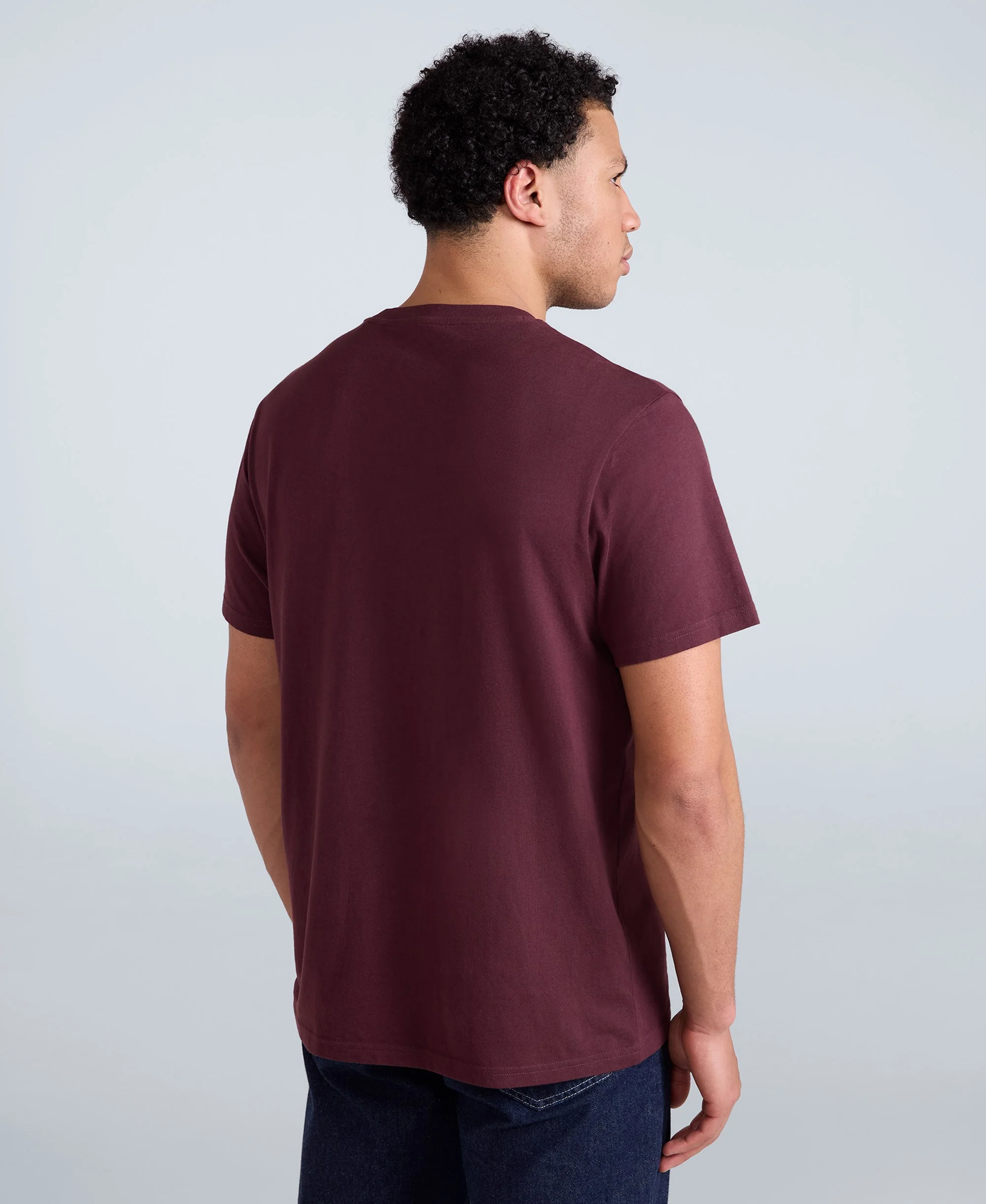 Icon Mens Logo T-Shirt - Burgundy - Image 3