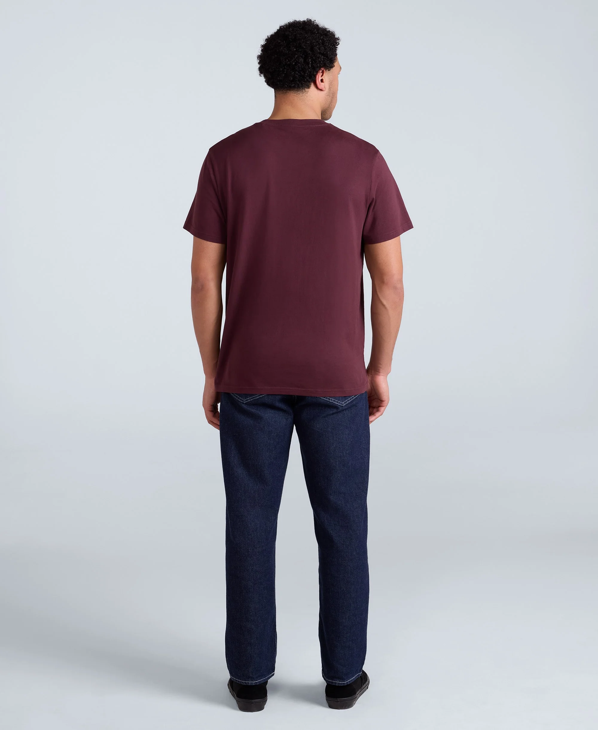 Icon Mens Logo T-Shirt - Burgundy - Image 4
