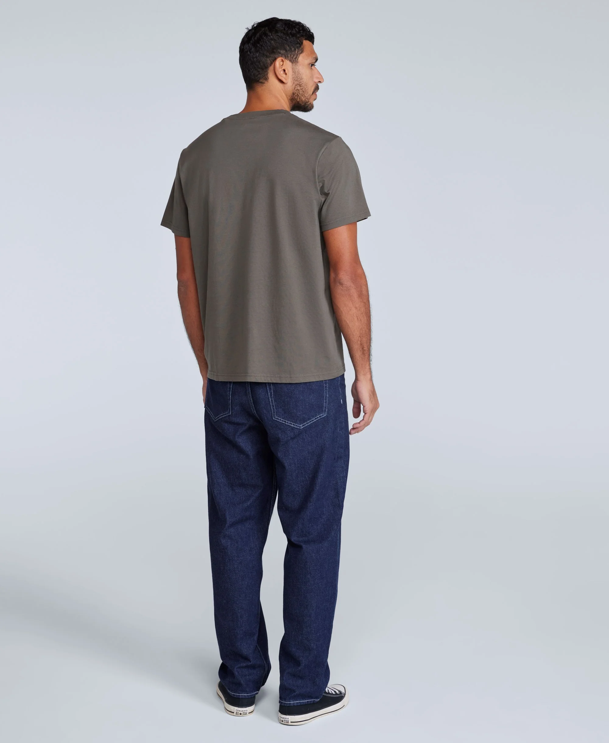 Icon Mens Logo T-Shirt - Dark Khaki - Image 4
