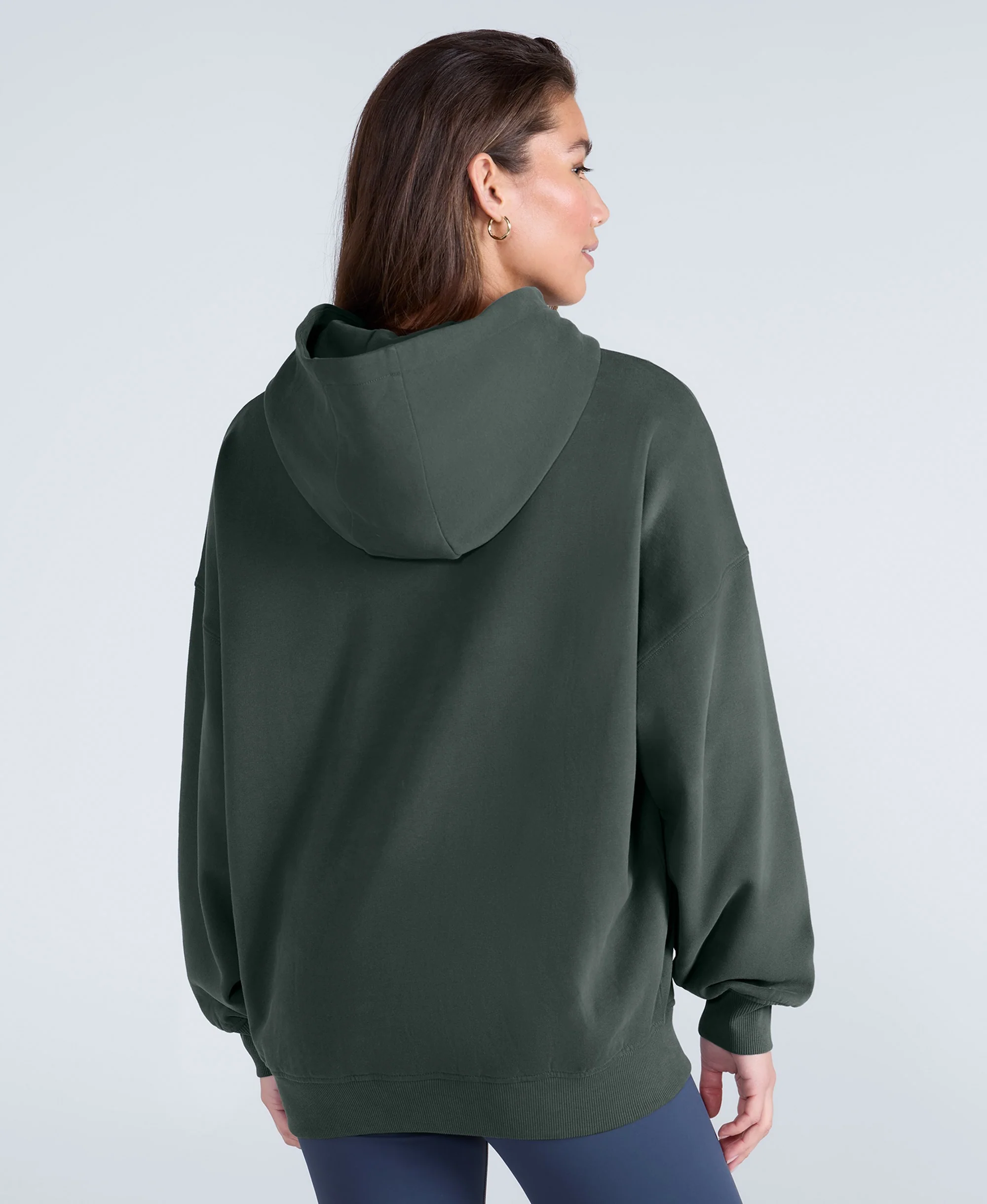 Idol Womens Drop Shoulder Hoodie - Dark Green - Image 3
