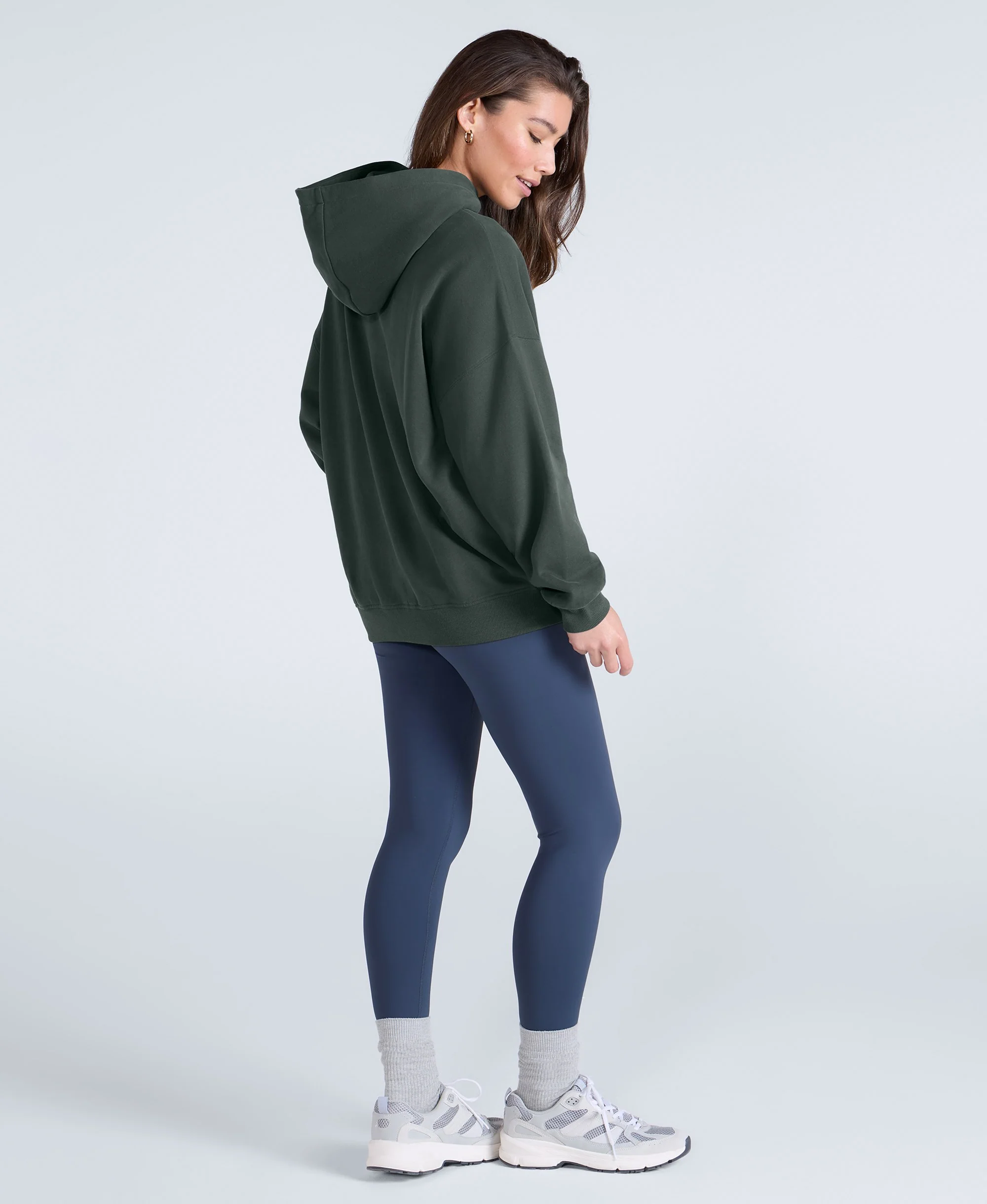 Idol Womens Drop Shoulder Hoodie - Dark Green - Image 4