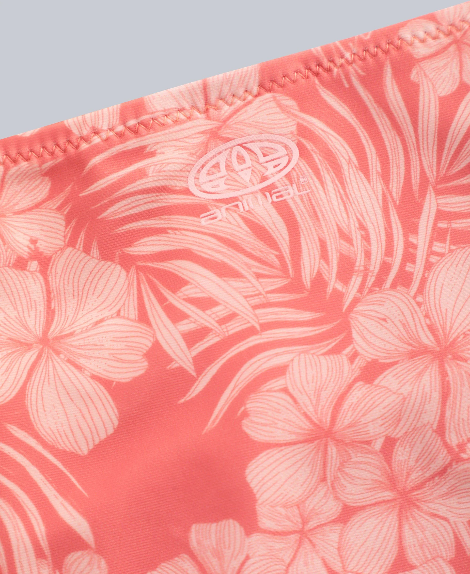 Iona Womens Tie Side Bikini Bottoms - Coral - Image 7
