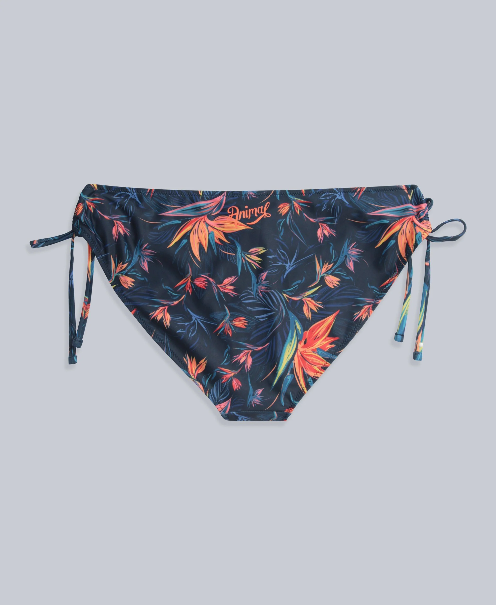 Iona Womens Tie Side Bikini Bottoms - Orange - Image 6