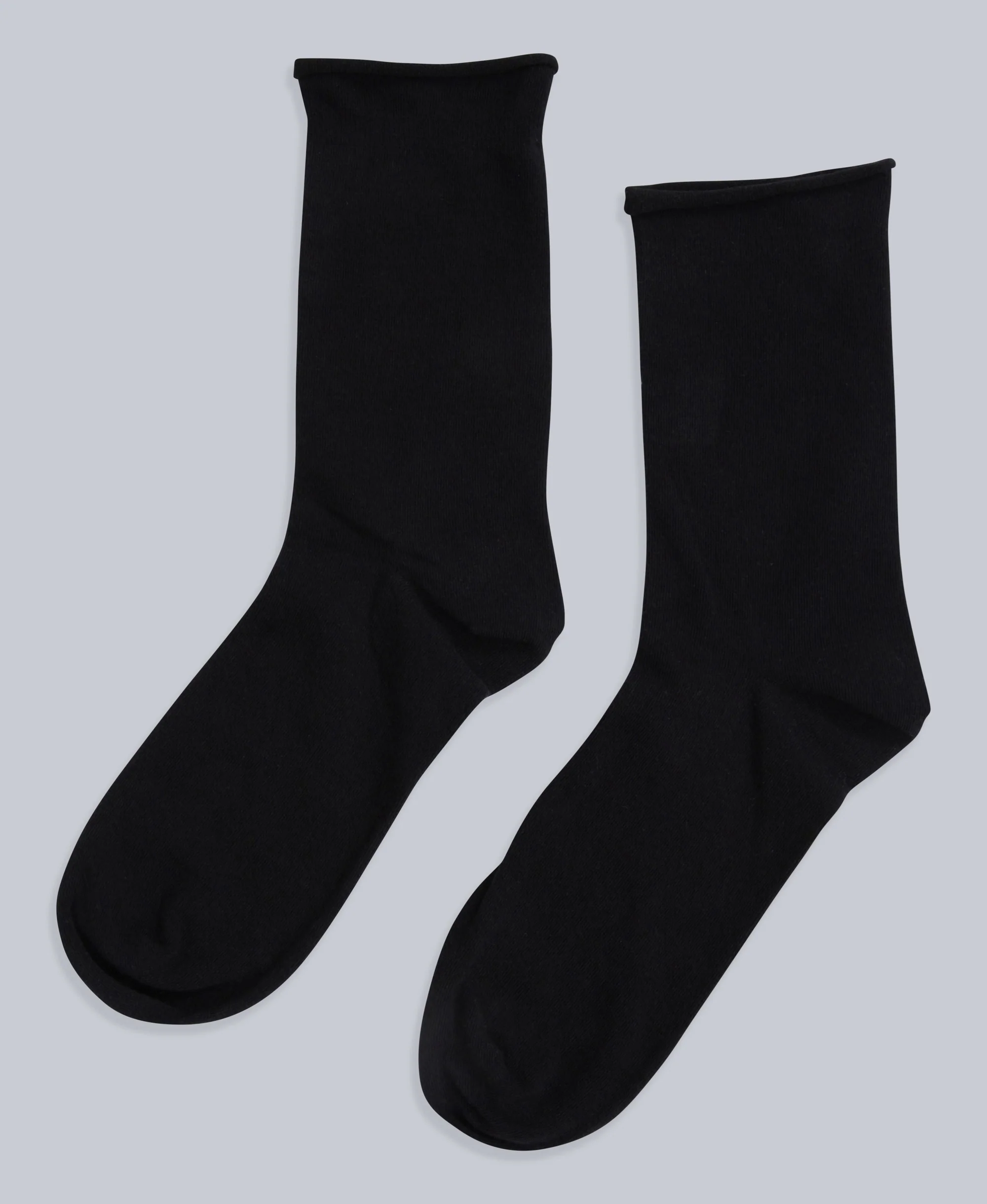 Isla Womens Roll Hem Mid Calf Socks- 3 Packs - Dark Grey - Image 5