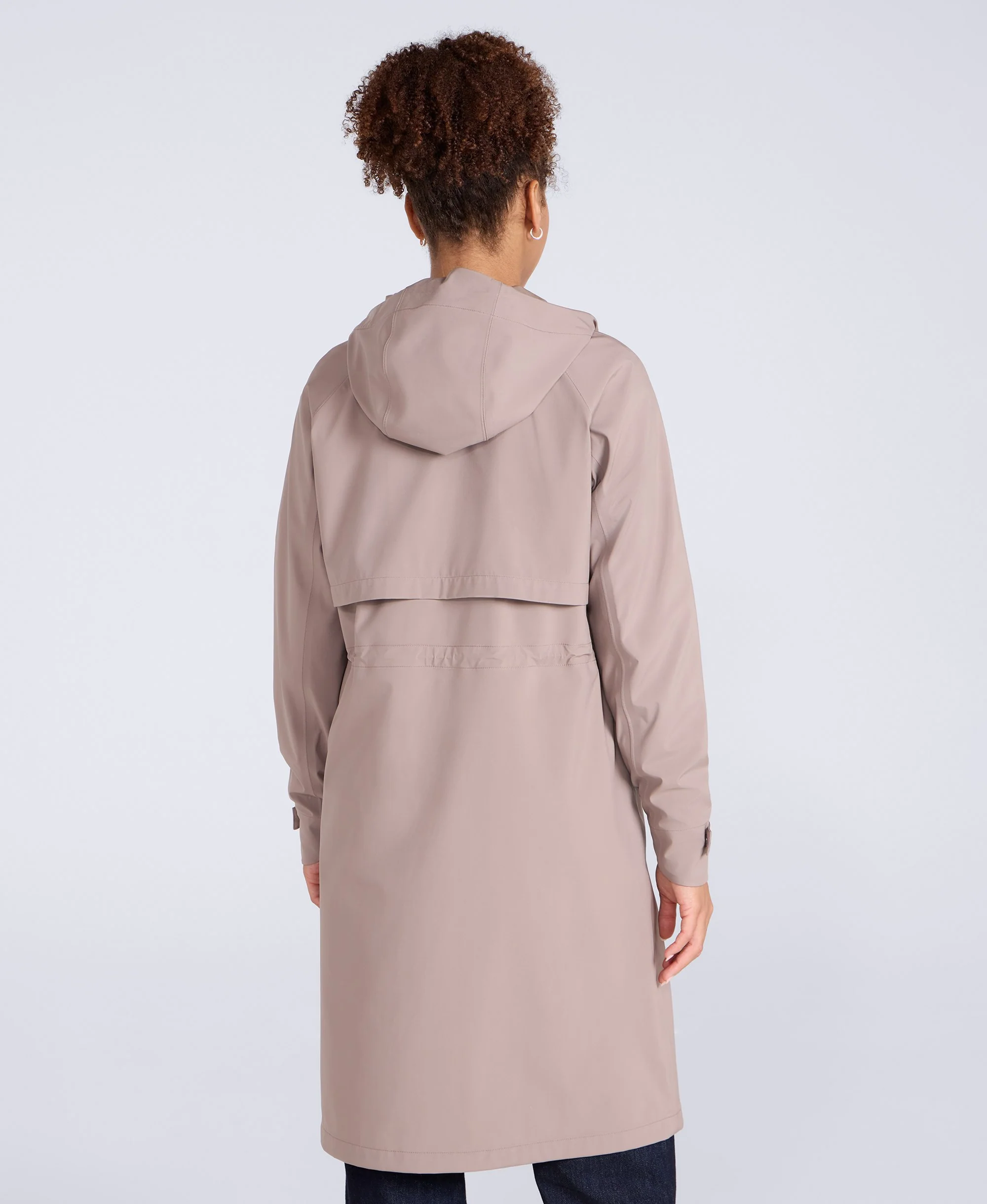 Jade Womens Long Waterproof Jacket - Taupe - Image 3