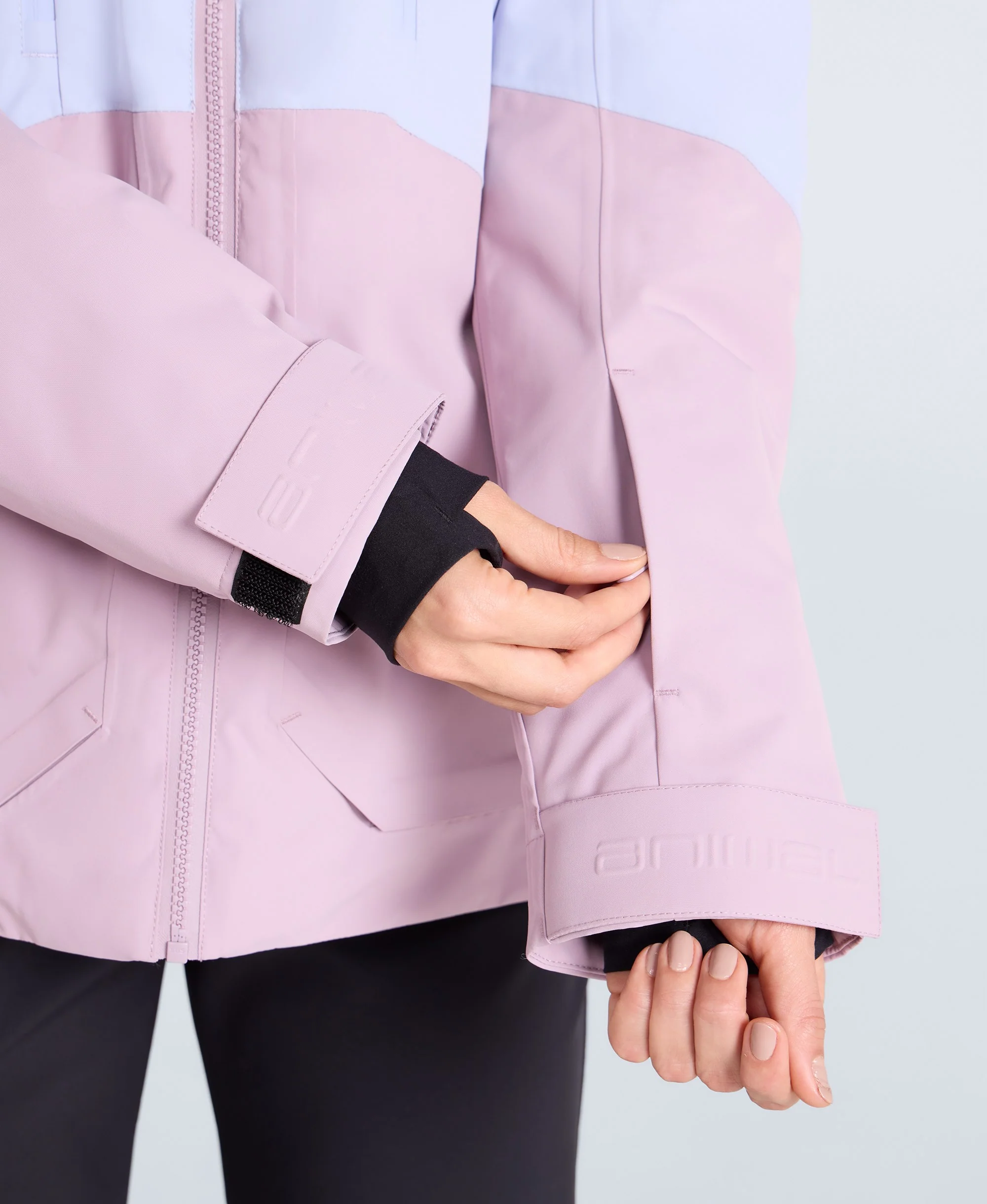 Juniper Womens Panelled Ski Jacket - Pale Blue - Image 3