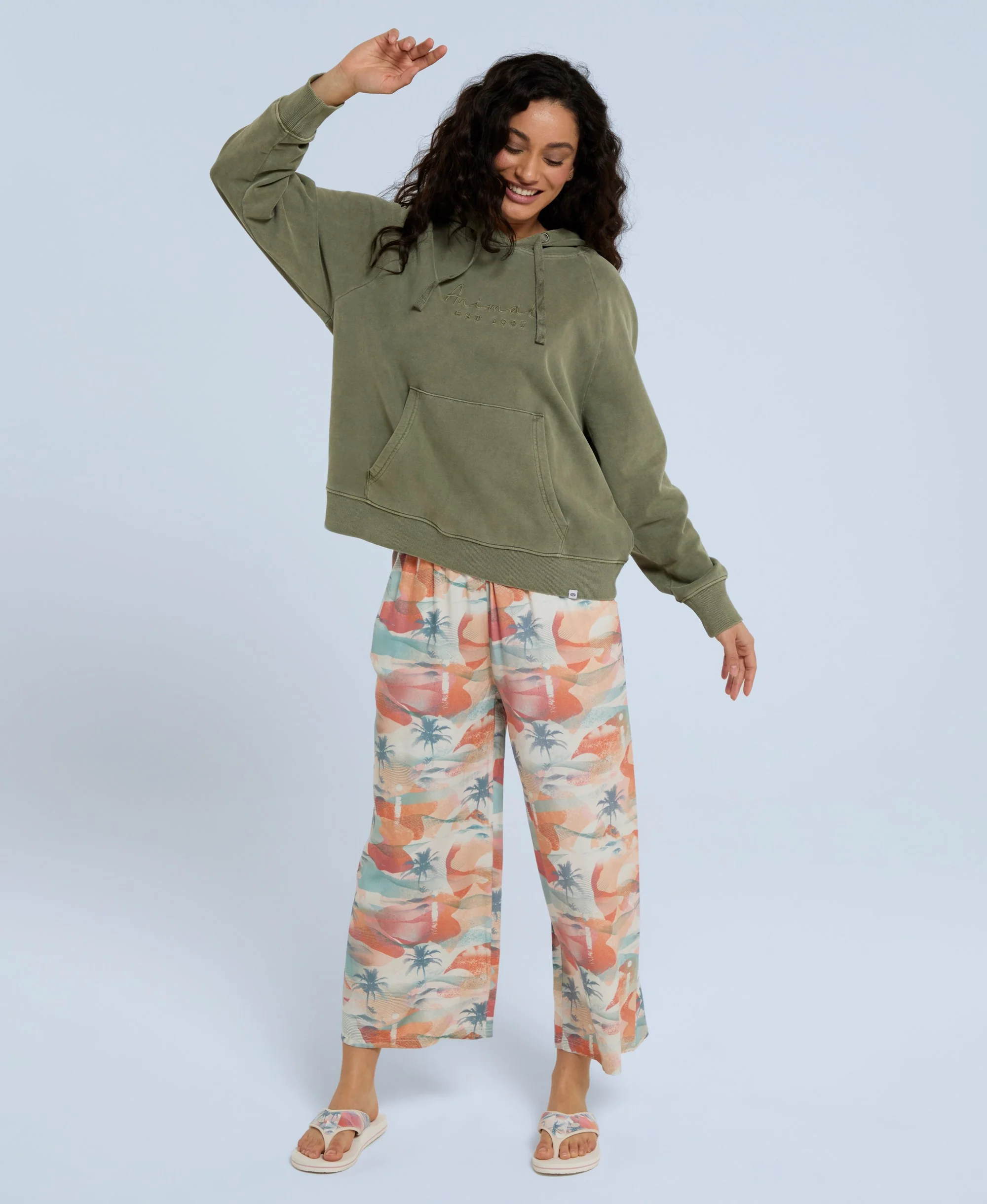 Kaya Womens Hoodie - Dark Green - Image 3