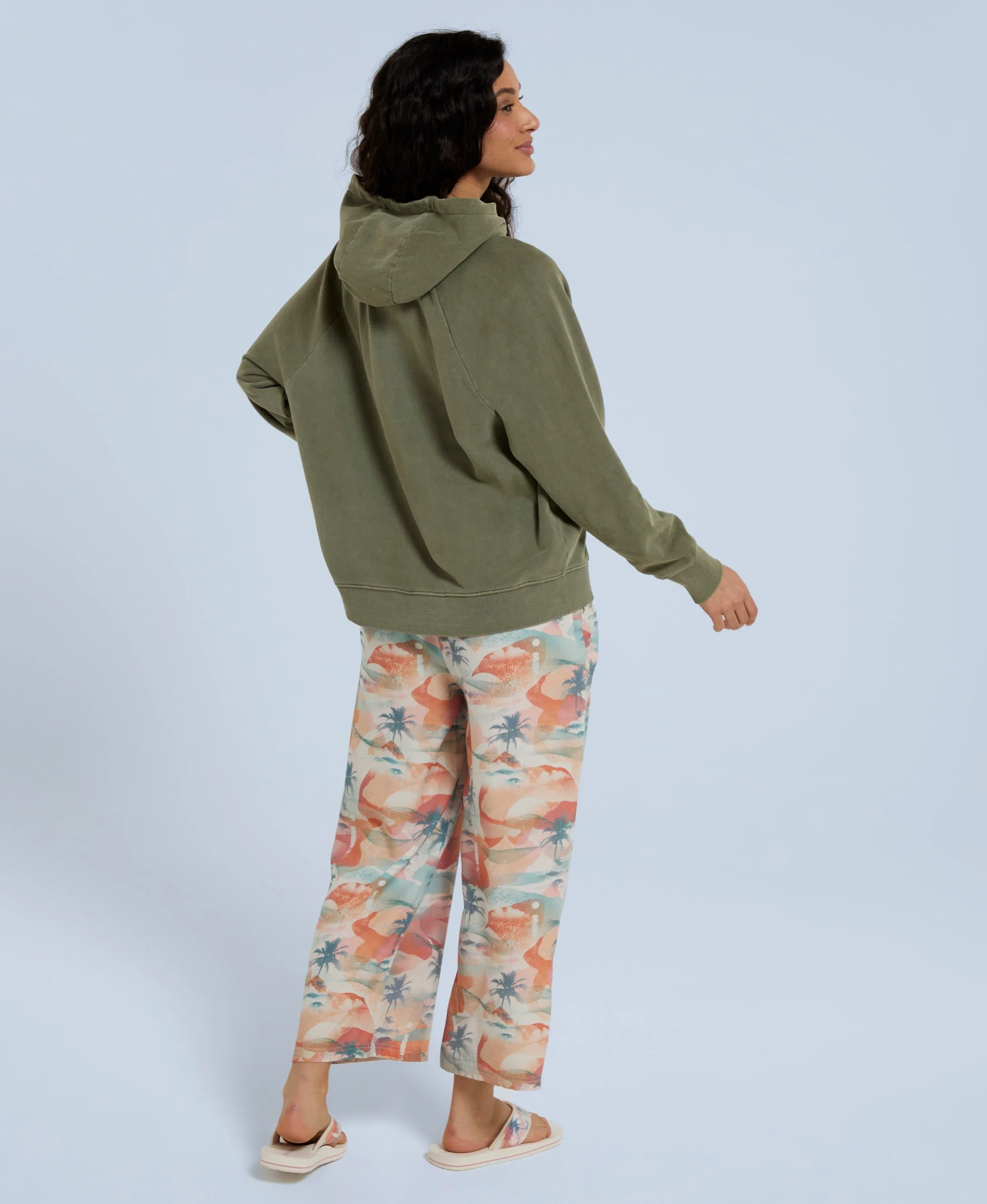 Kaya Womens Hoodie - Dark Green - Image 4