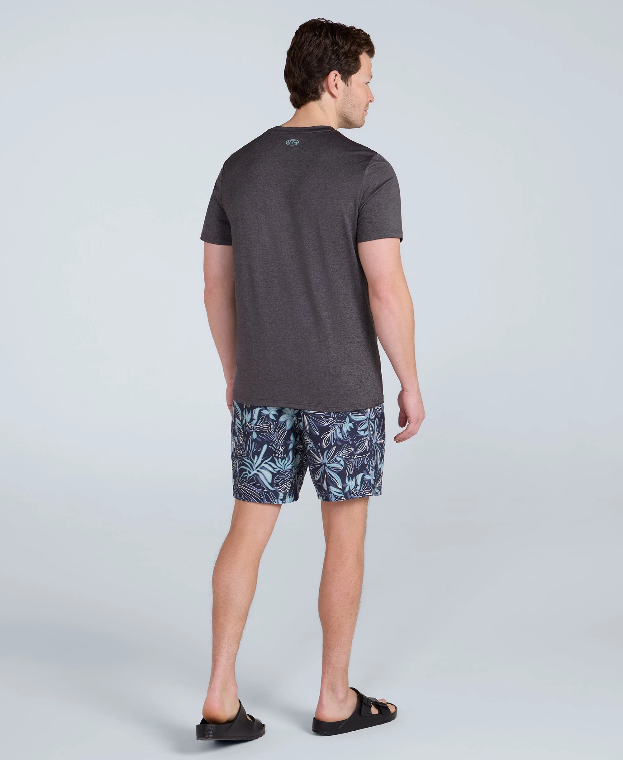 Latero Mens Logo Swim Tee - Charcoal - Image 4