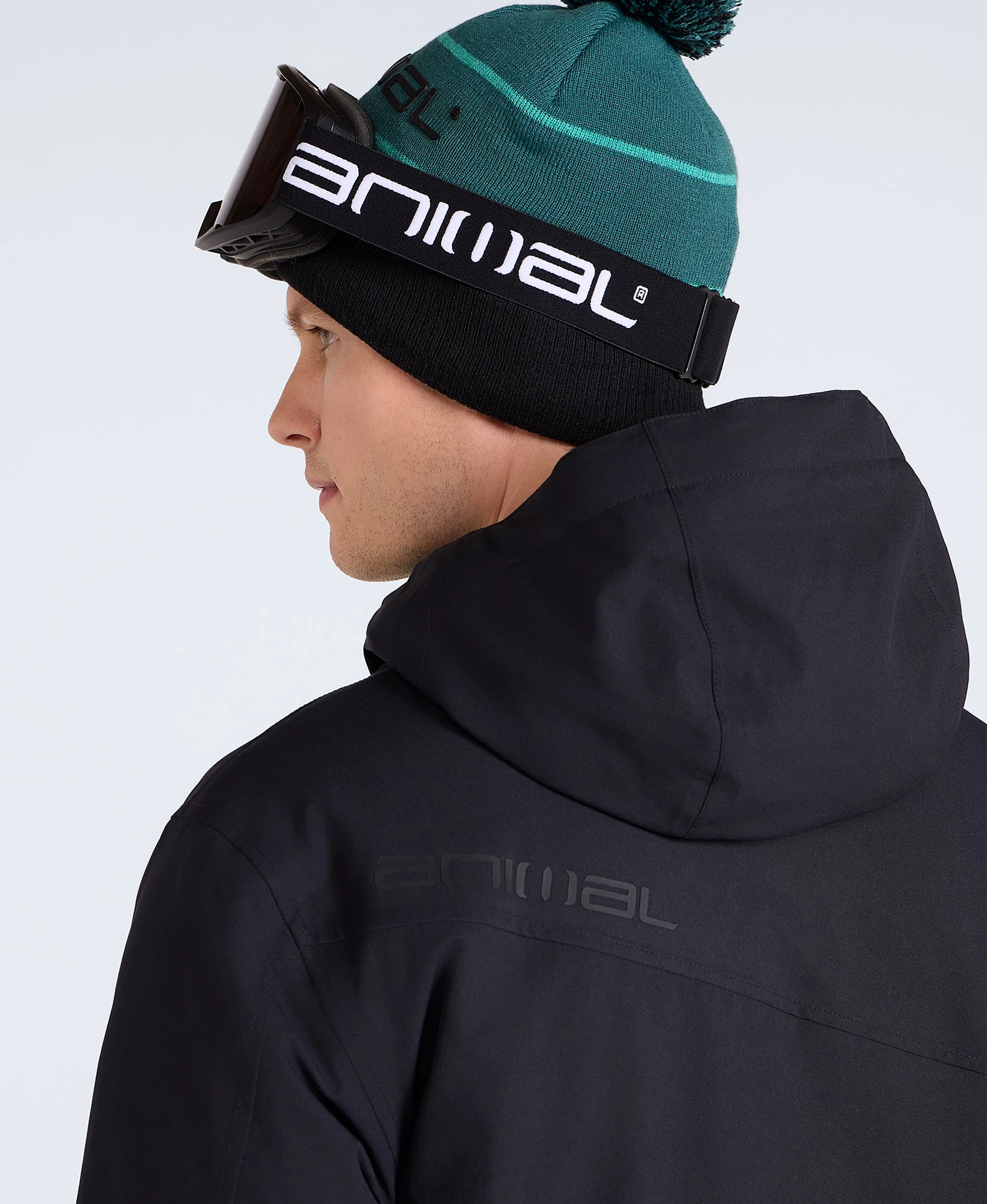 Laxx Mens Logo Snow Jacket - Black - Image 5