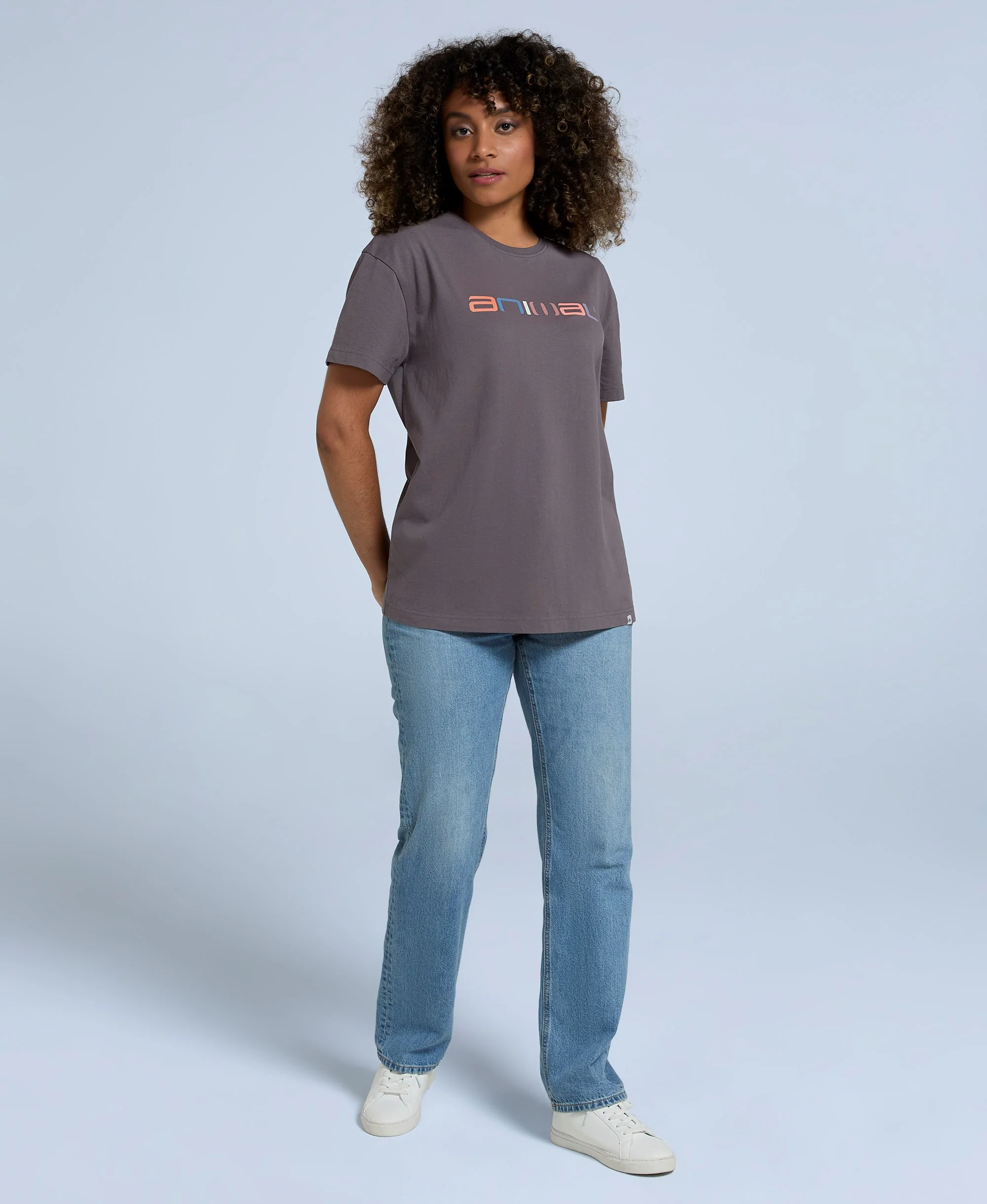 Leena Womens Boxy T-Shirt - Charcoal - Image 4