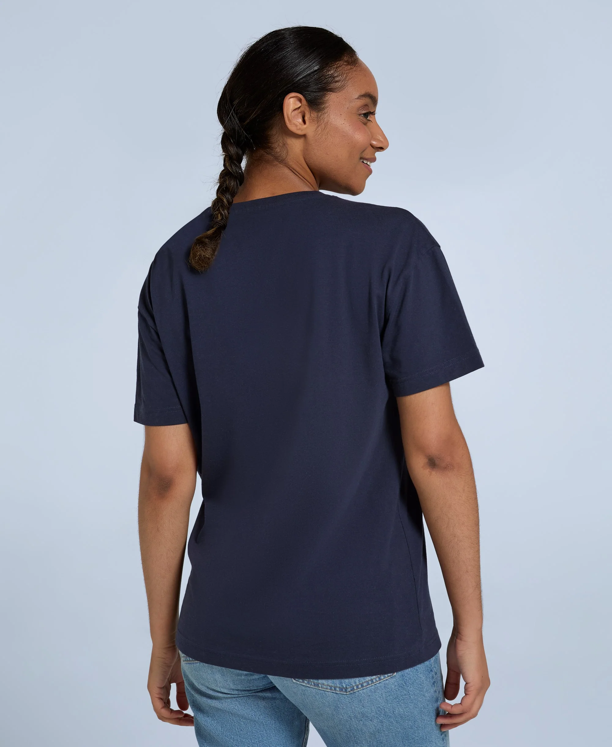 Leena Womens Boxy T-Shirt - Navy - Image 5
