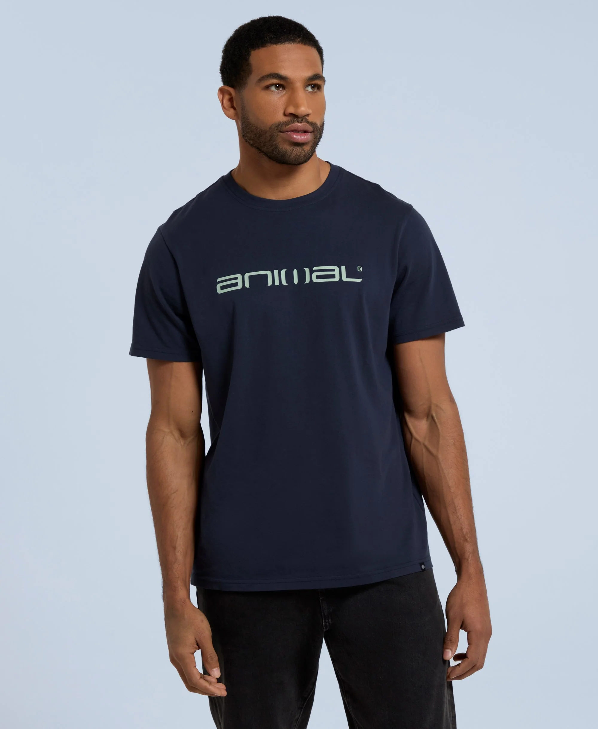 Leon Mens Relaxed T-Shirt - Navy - Image 5