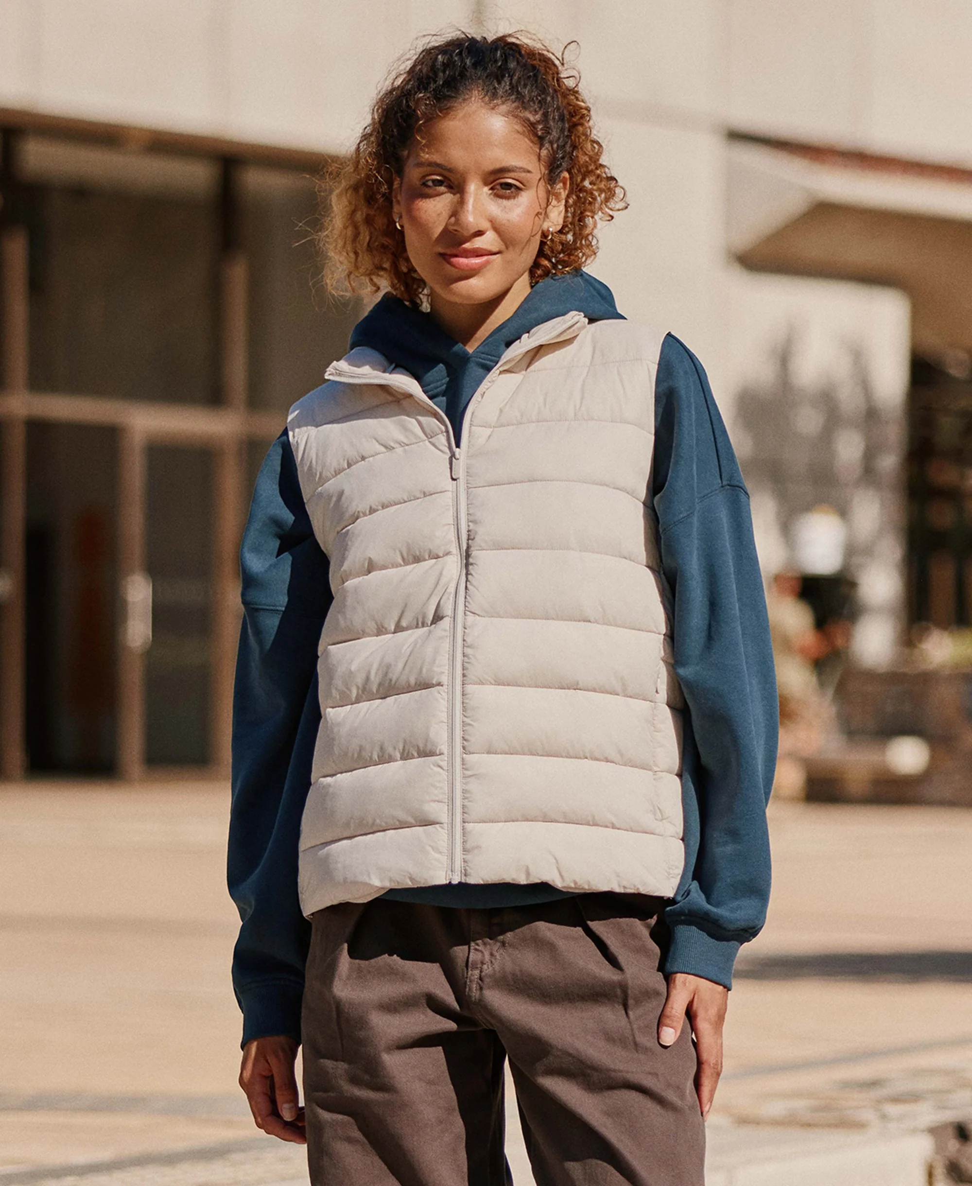 Light Cosi Womens Gilet - Beige - Image 5